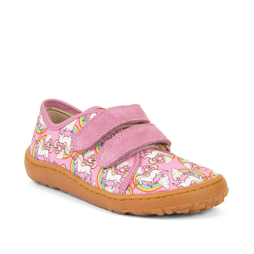 froddo® BAREFOOT CANVAS Barfußschuh Sneaker, Klettschuh mit Baumwollfutter, Klett-Hausschuh