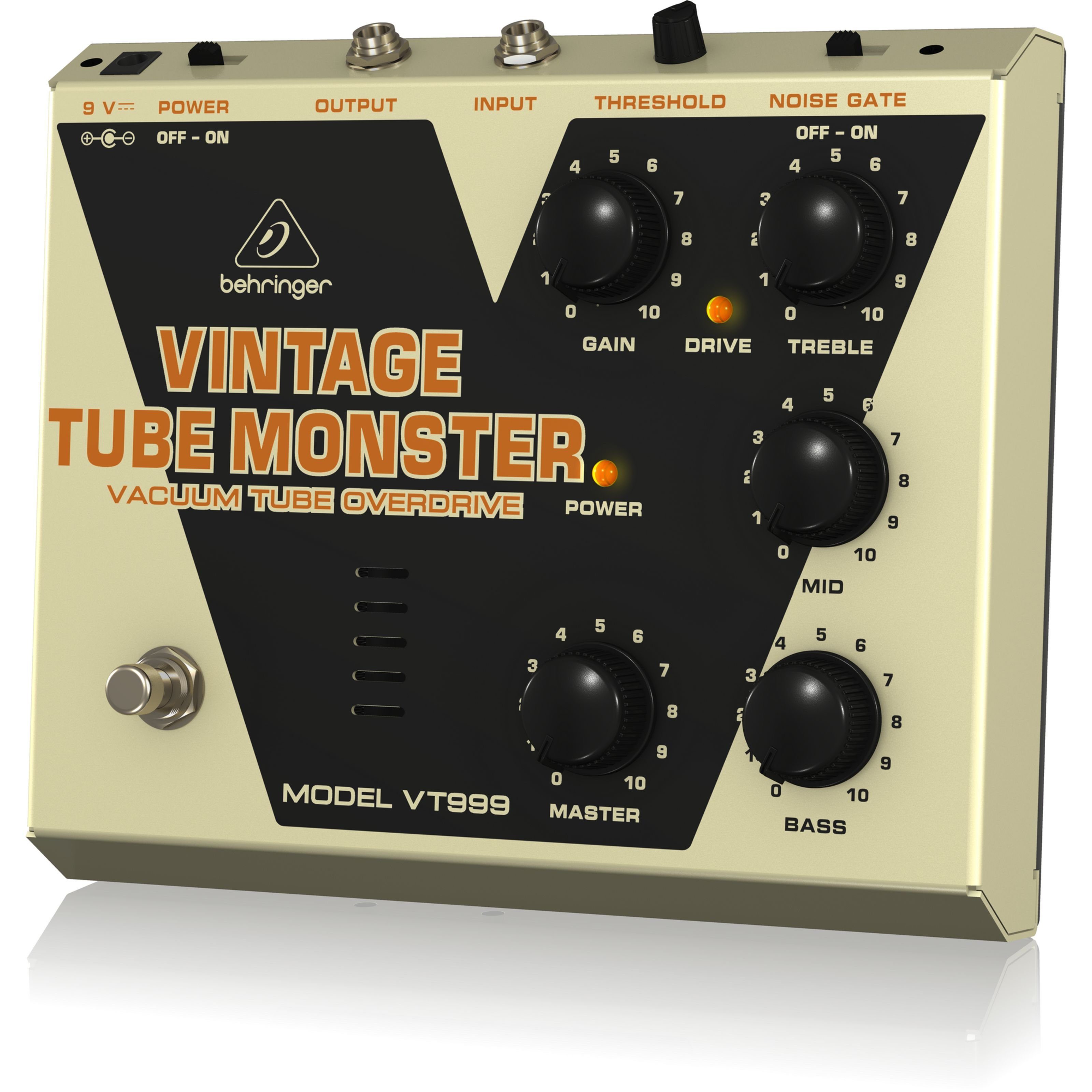 Behringer Musikinstrumentenpedal, (Effekte, Verzerrer), VT999 Vintage Tube Monster - Verzerrer für Gitarren