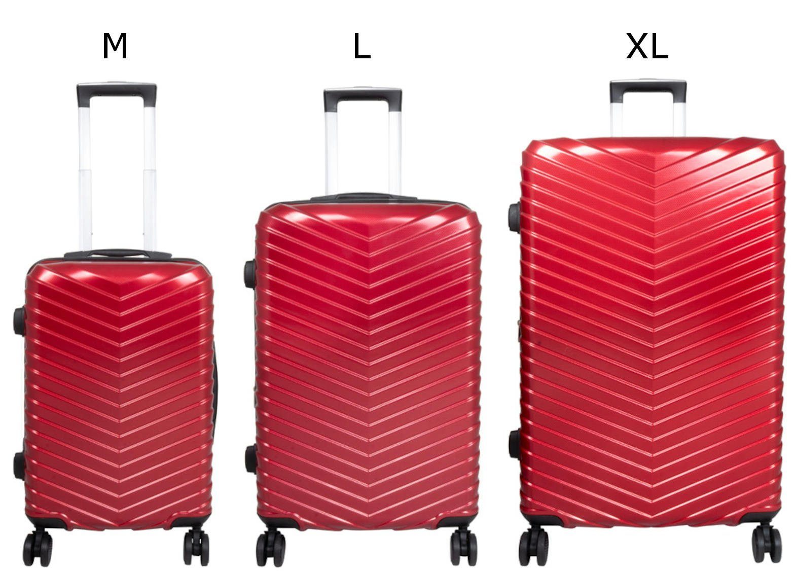 tlg., XL), (3 Gr. Trolleyset rollbar und Rot Meran, 4 XL, Volumenerweiterung M, König mit Warenhandel Rollen, und L bei aufrecht L