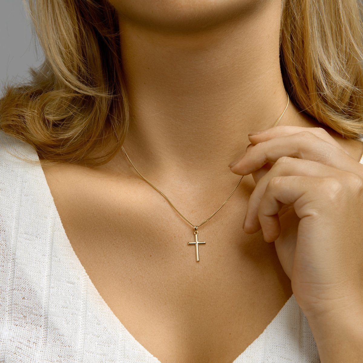 NICEANDnoble Kettenanhänger 585er Gelbgold Kettenanhänger Kreuz günstig online kaufen