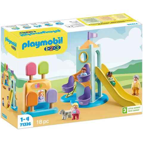 Playmobil® Konstruktions-Spielset Erlebnisturm mit Eisstand (71326), Playmobil 1-2-3, (18 St), Made in Europe
