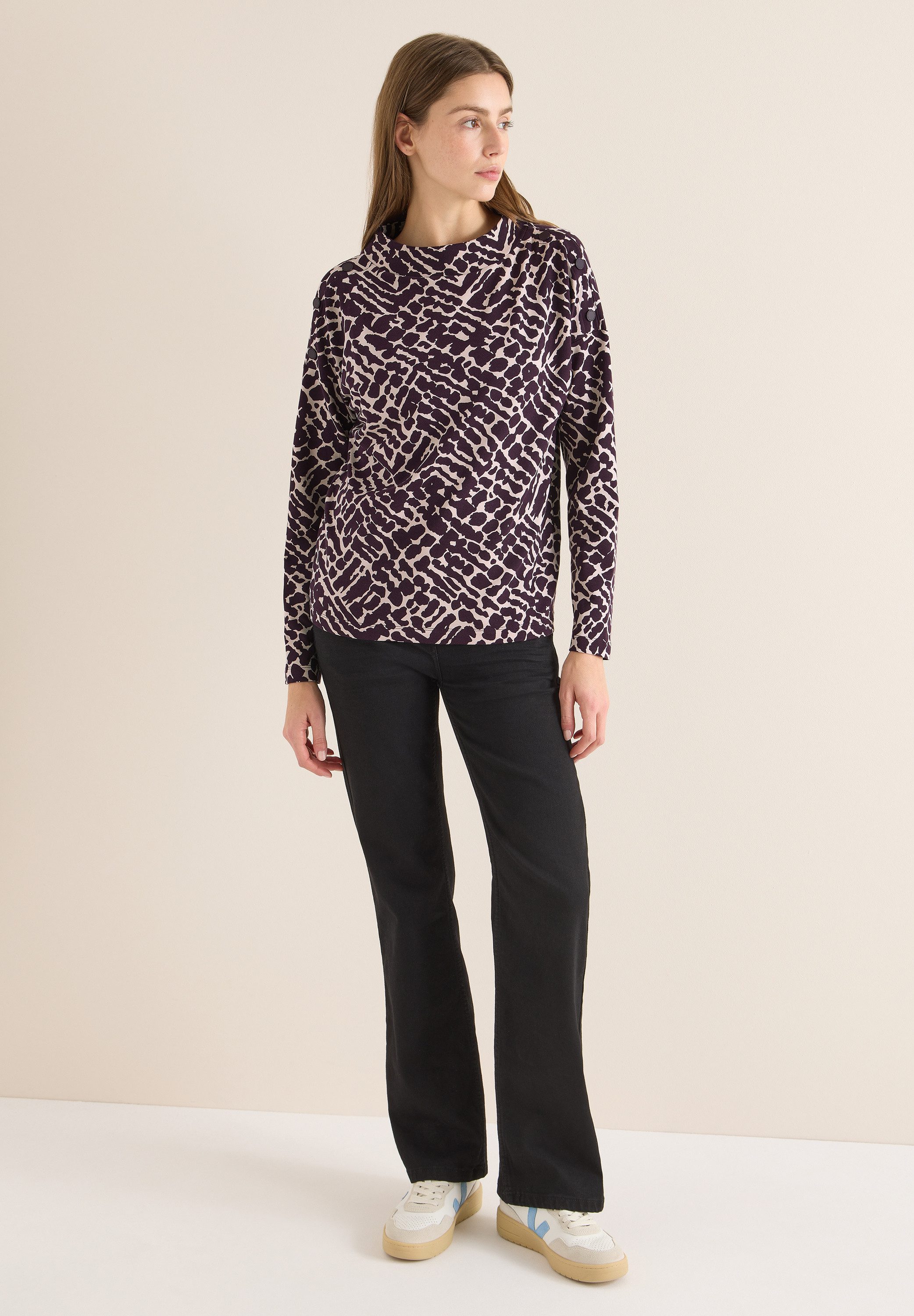 CECIL Langarmshirt im soften Baumwoll-Mix