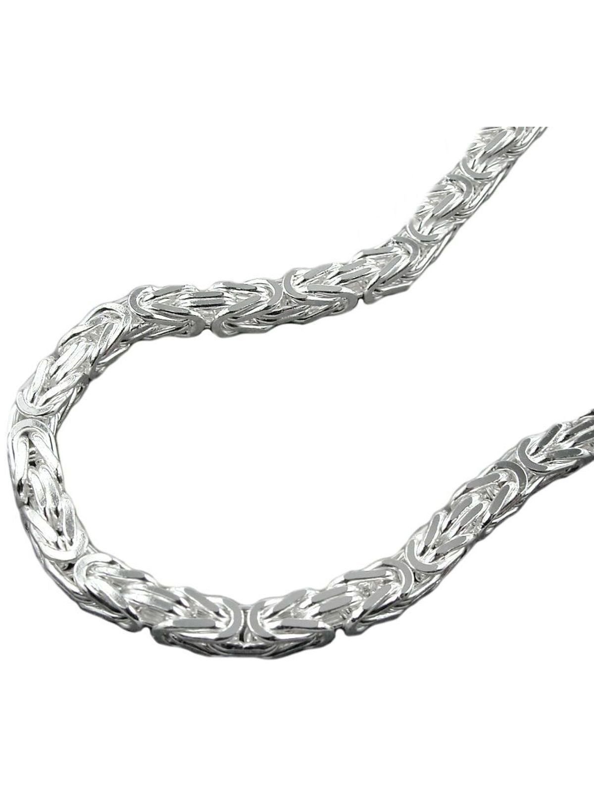 Gallay Silberkette ca.3mm Königskette vierkant glänzend Silber 925 60cm (1-tlg)