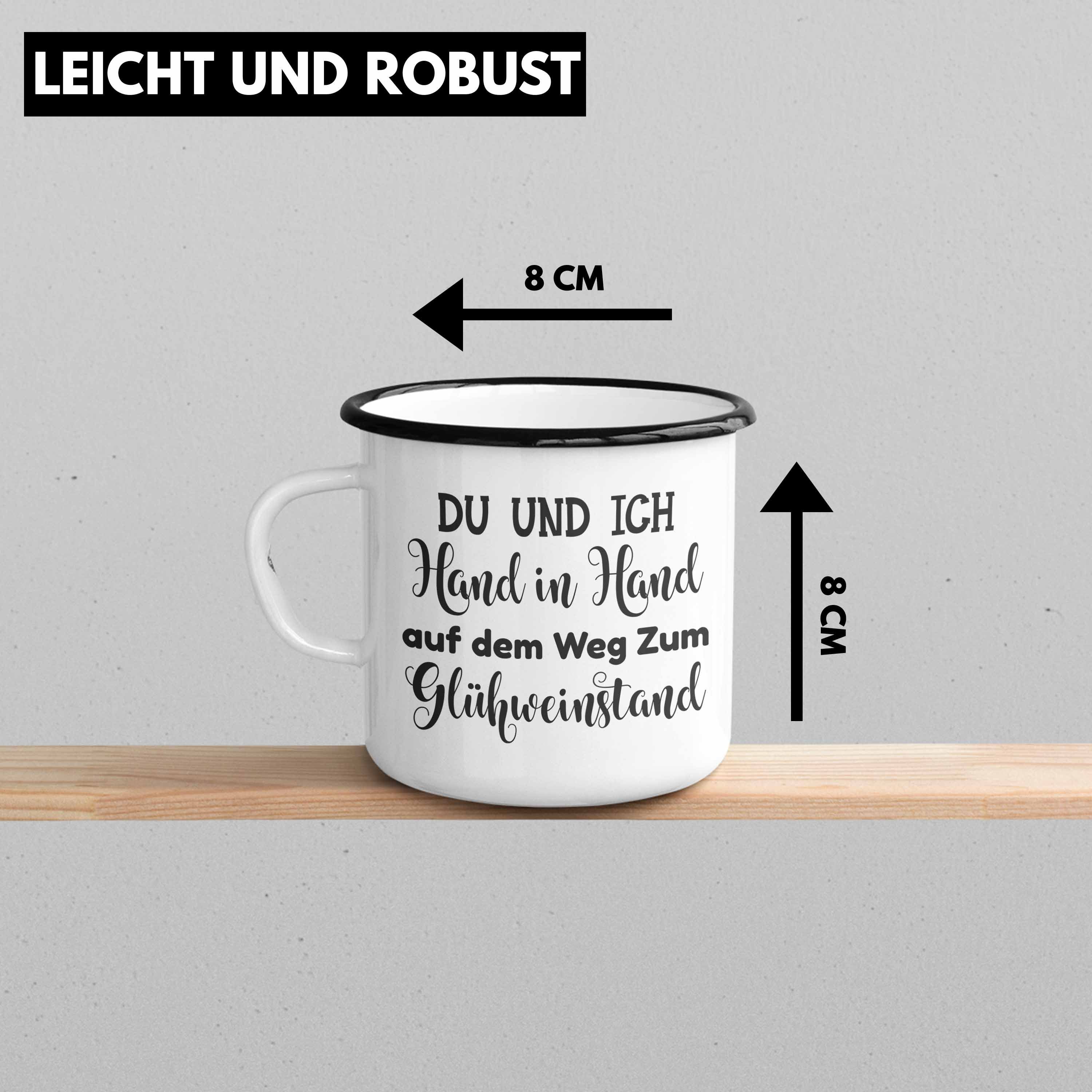 - Und Glühweinbecher Trendation Gläser mit Du Doppelwandig Emaille Tassen Geschenk Tasse Tassen Henkel Trendation Thermotasse Weihnachtsmarkt Glühwein Lustig - Spruch Emaille Schwarz GlühweinEmaille Becher Ich