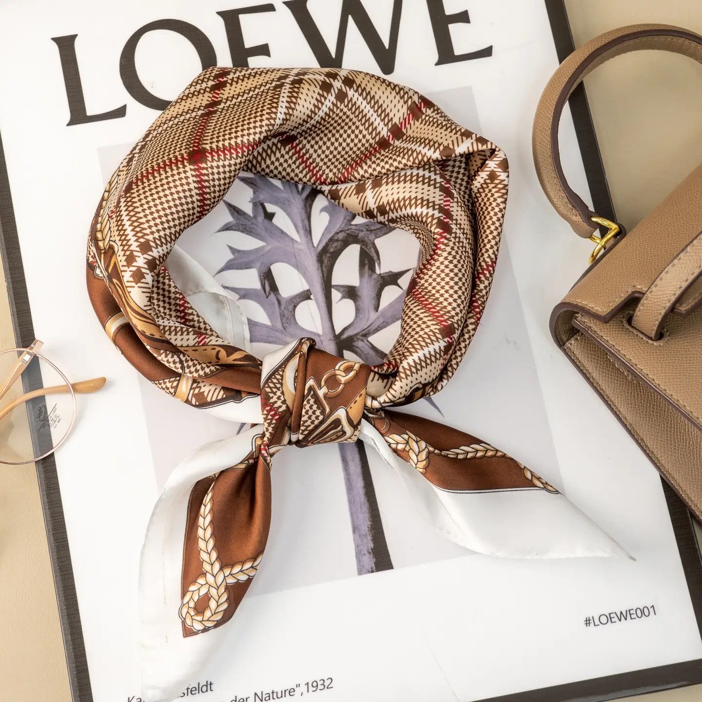 LK Trend & Style Halstuch Schal mit Ketten- und Karomuster, Multitalent günstig online kaufen