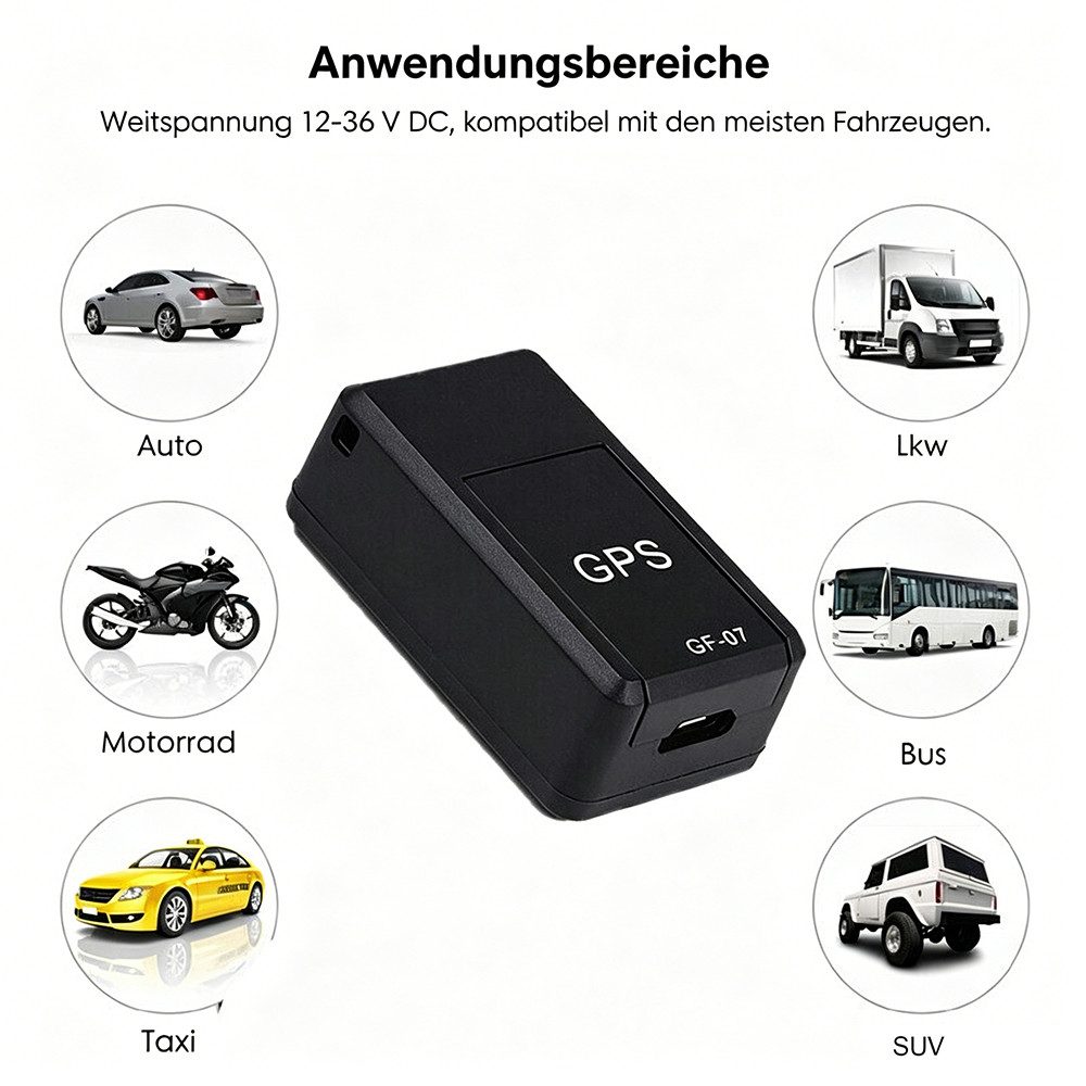 ibettertec Mini GPS Tracker Tragbarer GPS Tracker, GPS Sender Echtzeitverfolgung GPS-Tracker