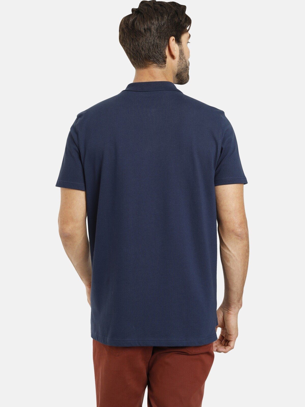 dunkelblau mit verlängertem Poloshirt Jan Vanderstorm Rückenteil NISSE