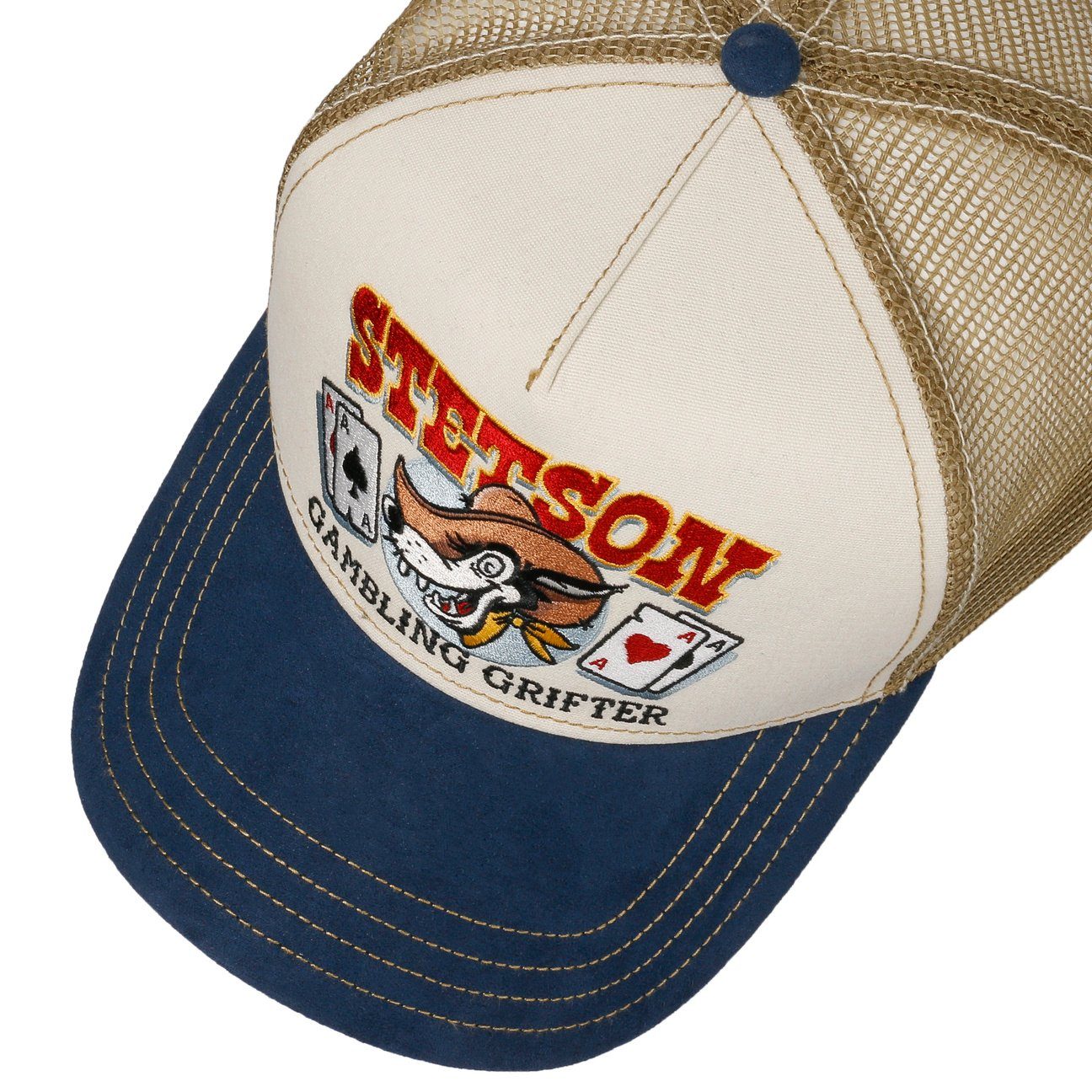 (1-St) Trucker Basecap mit Cap Stetson Schirm