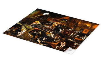 Posterlounge Wandfolie Hieronymus Bosch, Die Qualen der Hölle, Malerei