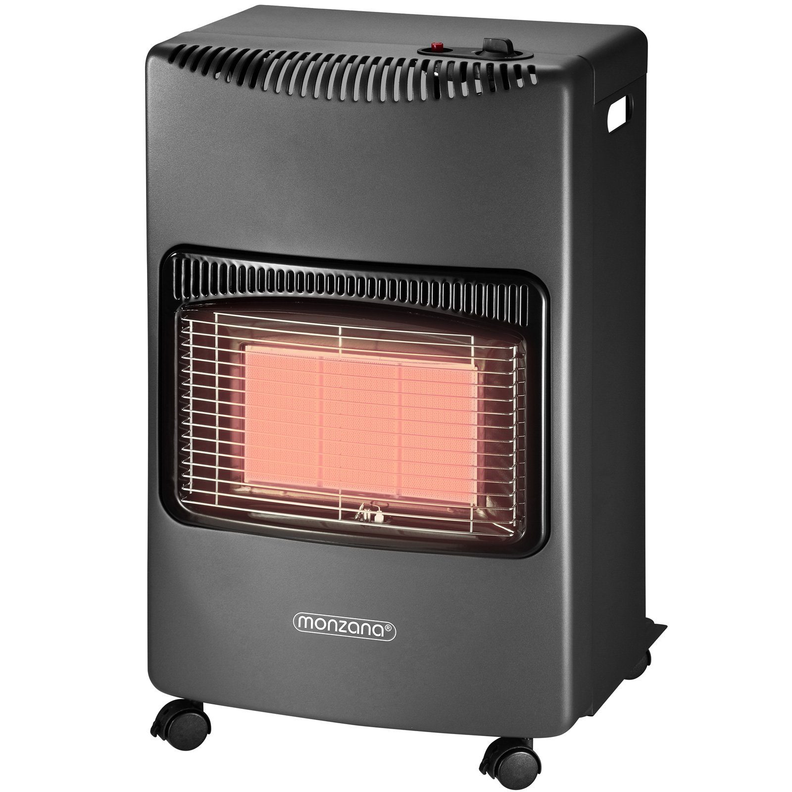 monzana Heizstrahler, 4200 W, Gasofen 4200W 3 Heizstufen Gasschlauch mit Gasdruckregler