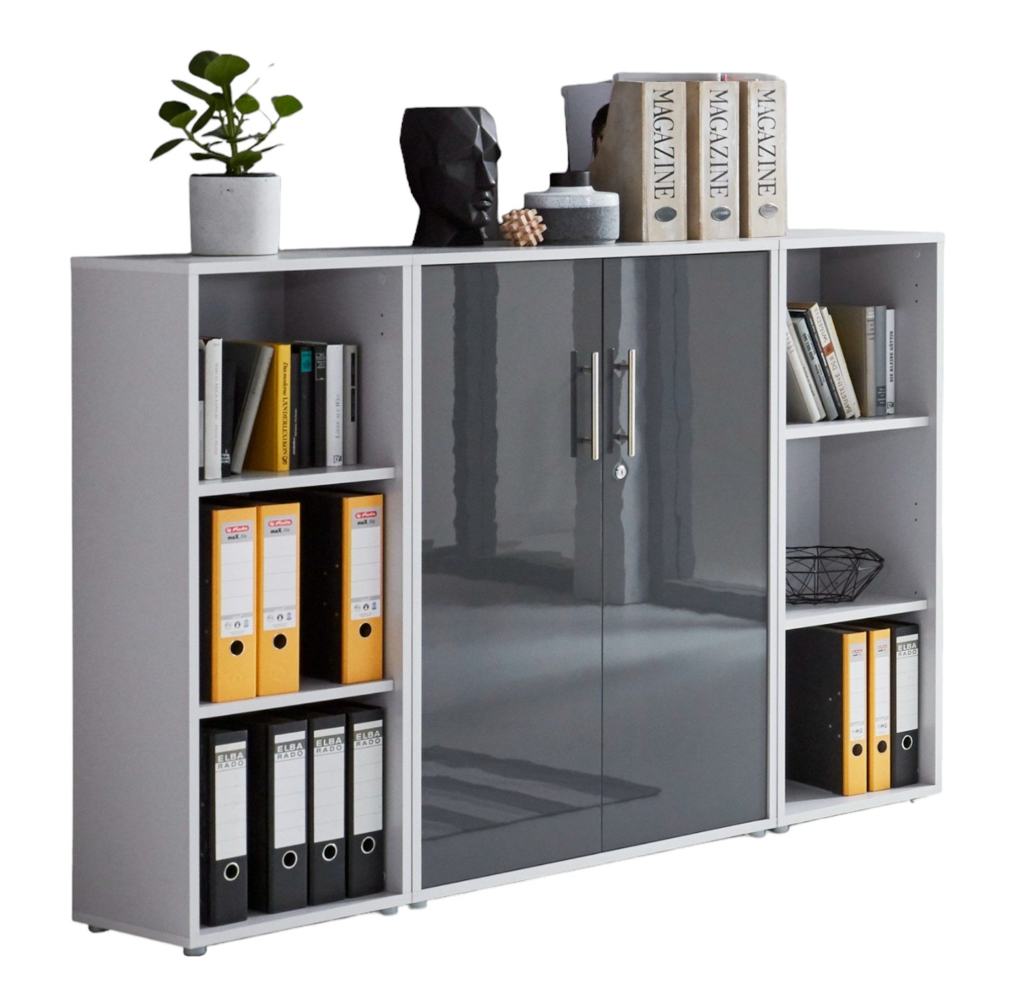 moebel-dich-auf Aktenschrank OFFICE EDITION (Set 2, abschließbar, Metallgriffen) Made in Germany