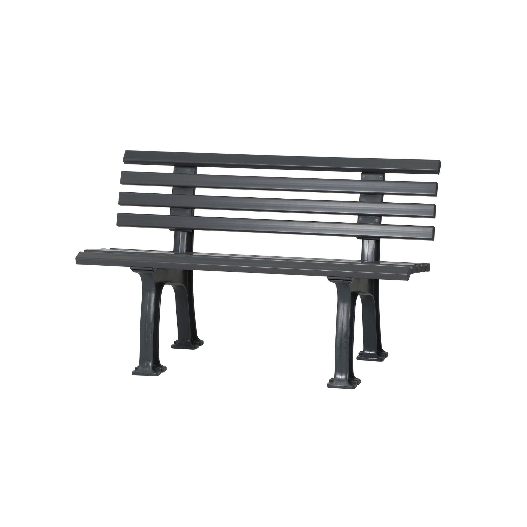PROREGAL® Gartenbank Gartenbank Antigua, 2-Sitzer, Weiß, HxBxT 74x120x54cm,  Kunststoff
