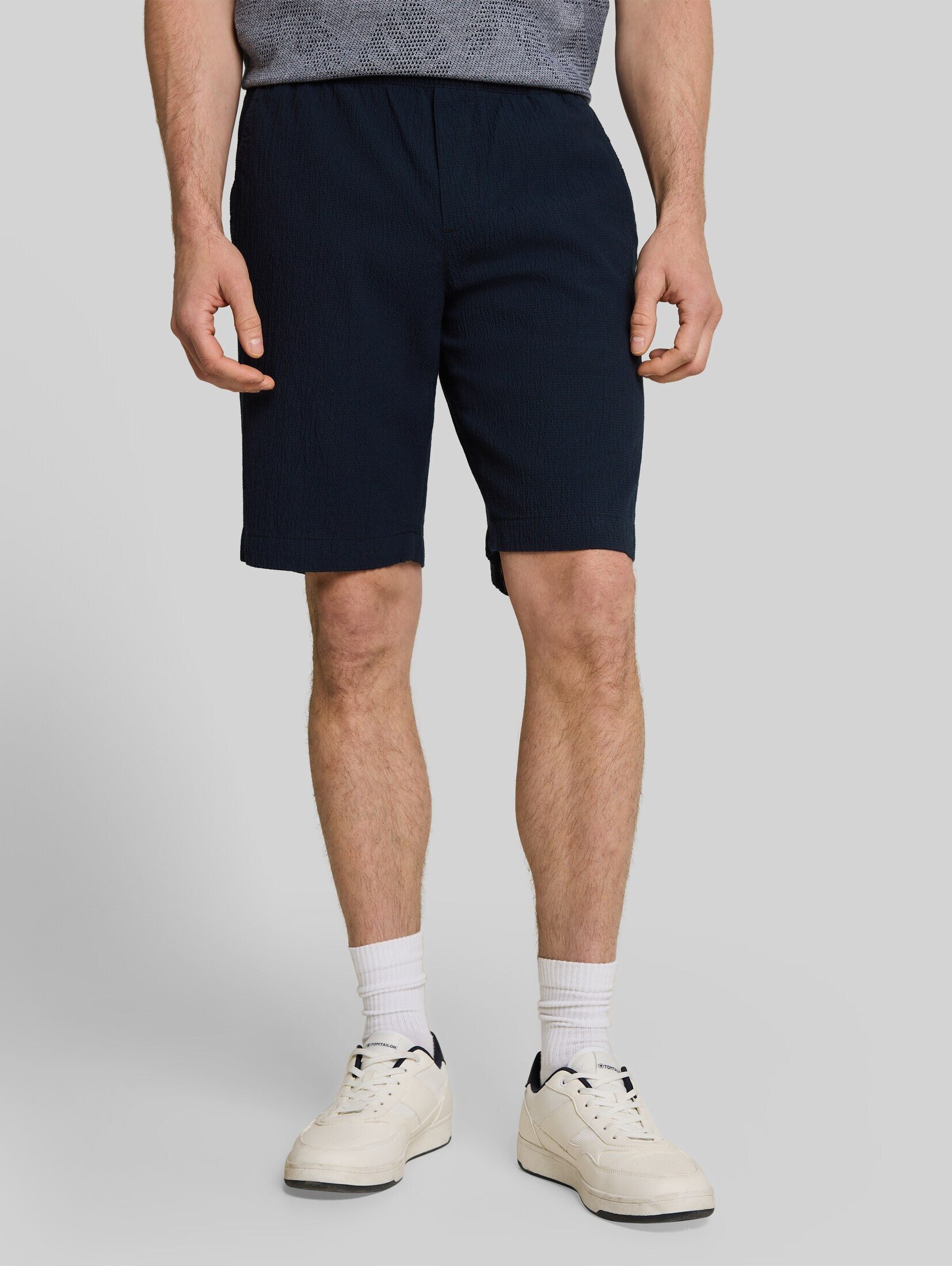 TOM TAILOR Shorts Hosen & Chino Seersucker Shorts mit elastischem Bund