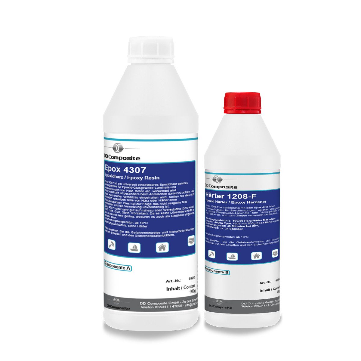 DD Composite Epoxidharz 500g Epox 4307 + 250g Härter 1208-F
