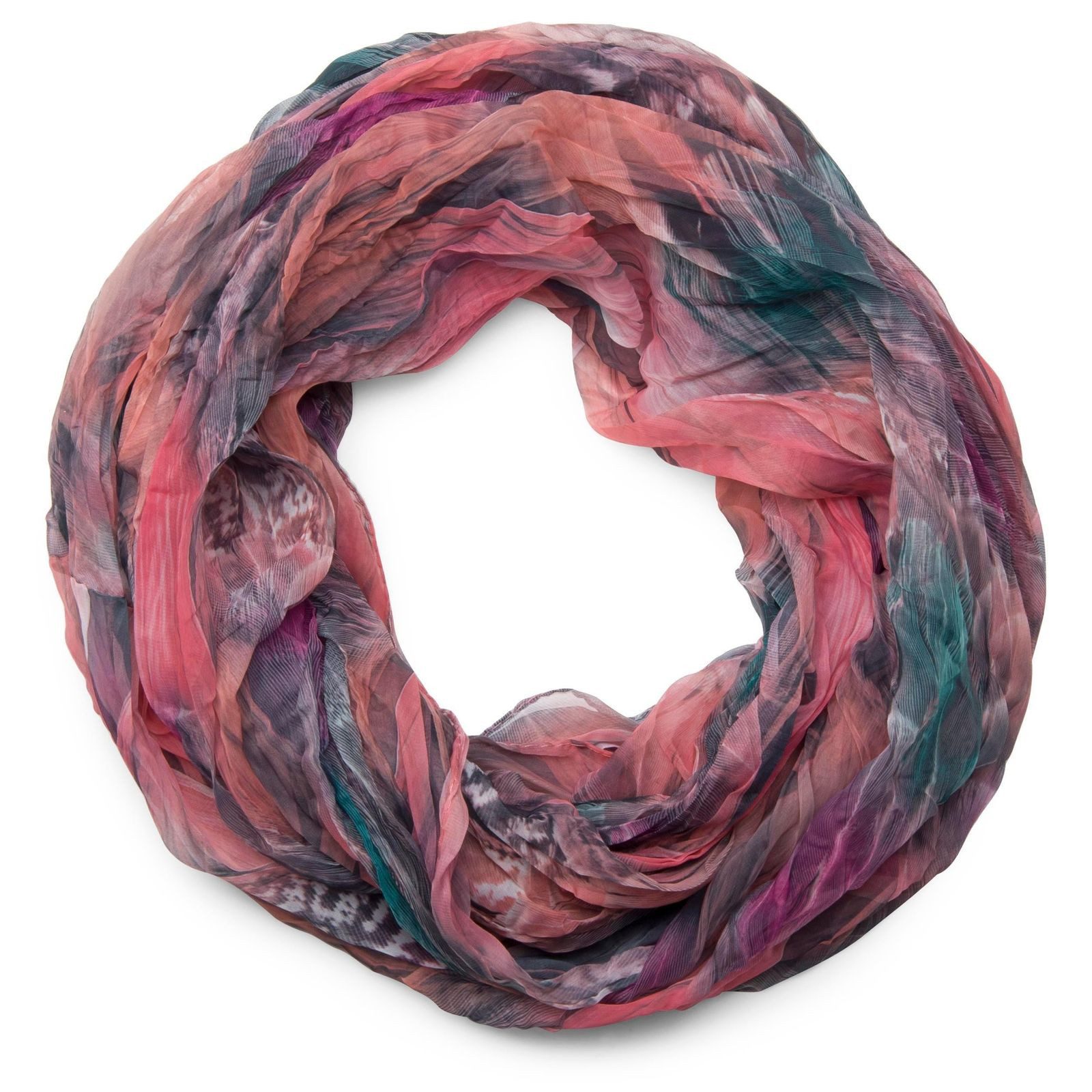styleBREAKER Loop Loop Schal Feder Muster, (1-St)