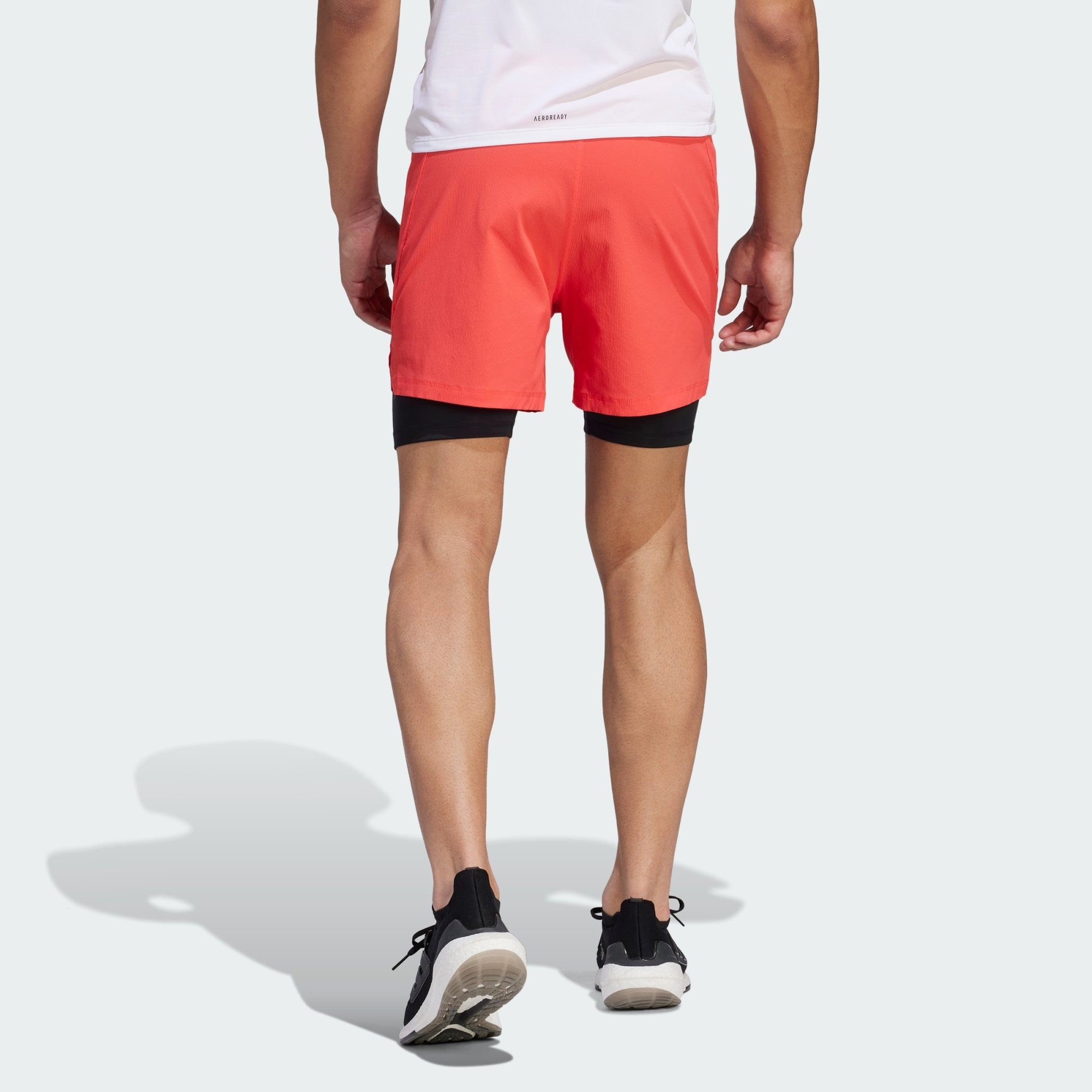 Performance 2-in-1-Shorts TWO-IN-ONE Black WORKOUT / adidas Black Bright SHORTS Red / POWER