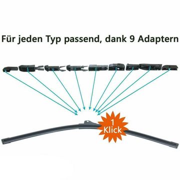 Trades Best Scheibenwischblätter für Citroen C4 Grand Picasso (2006-2016), vorne und hinten, (Komplett-Set), Scheibenwischer Front- und Heckscheibe