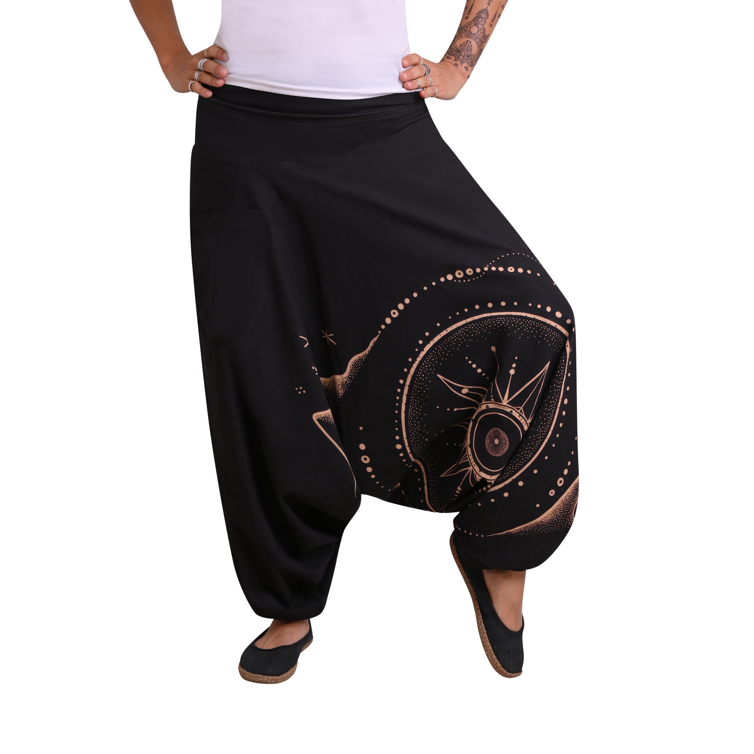virblatt Haremshose Aladinhose Damen & Haremshose Herren, Baumwolle, Goa Hose Sommerhose Tasche mit Reißverschluss. € 48,48, (€ 48,48 pro 1 Stk).