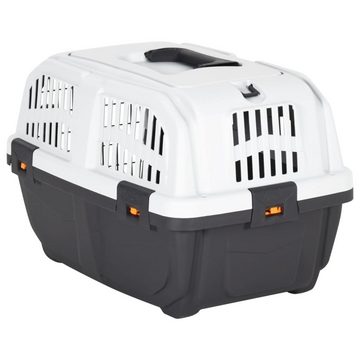 vidaXL Tiertransportbox Transportbox für Haustiere Metalltür 48x31,5x31 cm Polypropylen