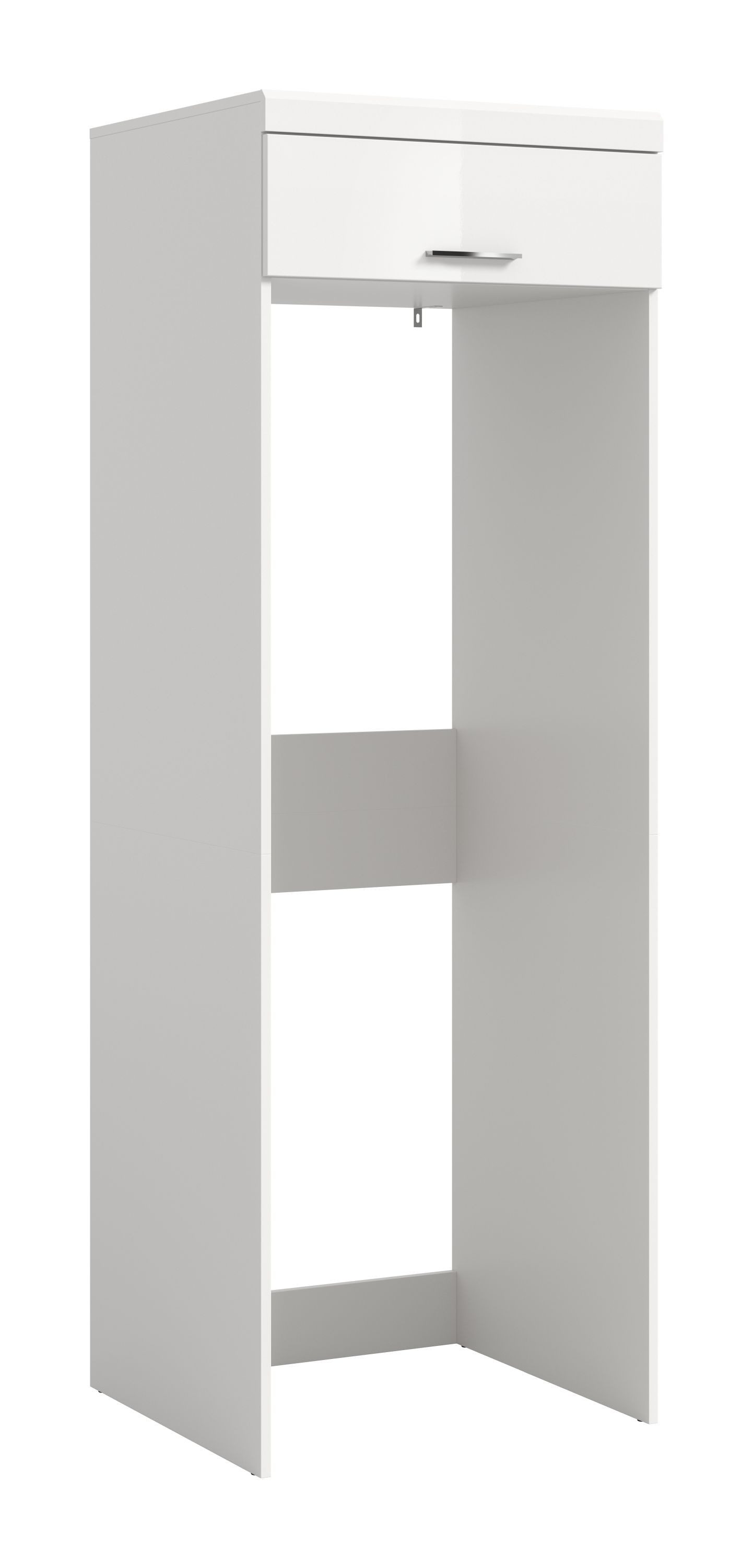 xonox.home Waschmaschinenumbauschrank Scout in Weiß hochglanz / Weiß 66 x 200 x 68 cm