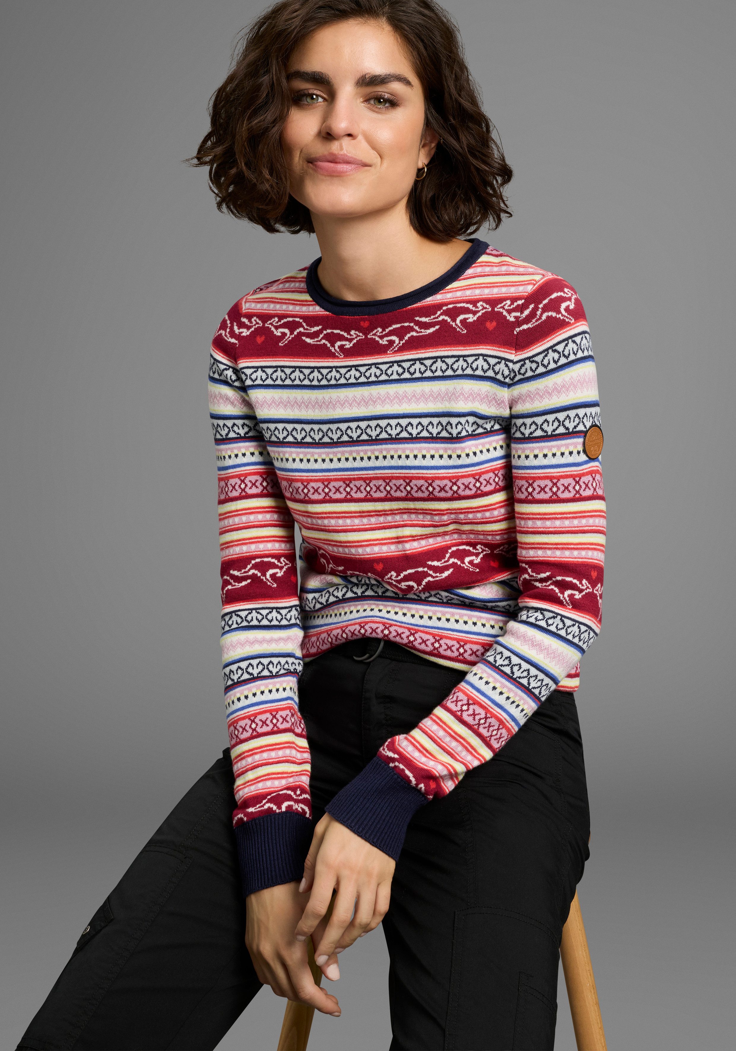 KangaROOS Norwegerpullover im Jaquard-Feinstrick günstig online kaufen