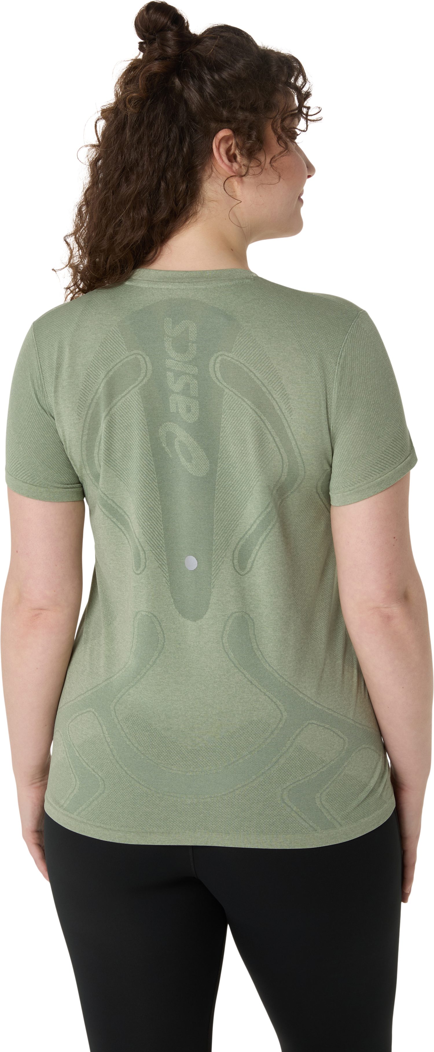 Asics Laufshirt ROAD SEAMLESS SS TOP nahtlose Strickkonstruktion, mit kurzen Ärmeln, mit Daumenlöchern