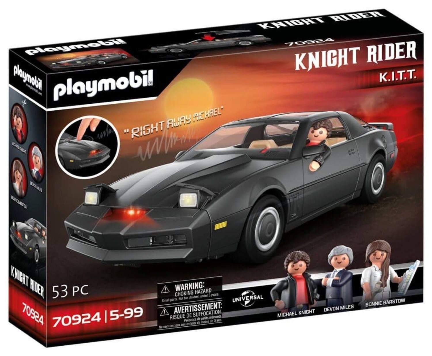 Playmobil® Knight Rider Knight Rider K.I.T.T. Konstruktions-Spielset, (Knight Rider K.I.T.T), Made in Europe