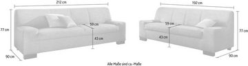 DOMO collection Polstergarnitur Norma, (Set, 2-tlg), bestehend aus je einem 2- und 3-Sitzer