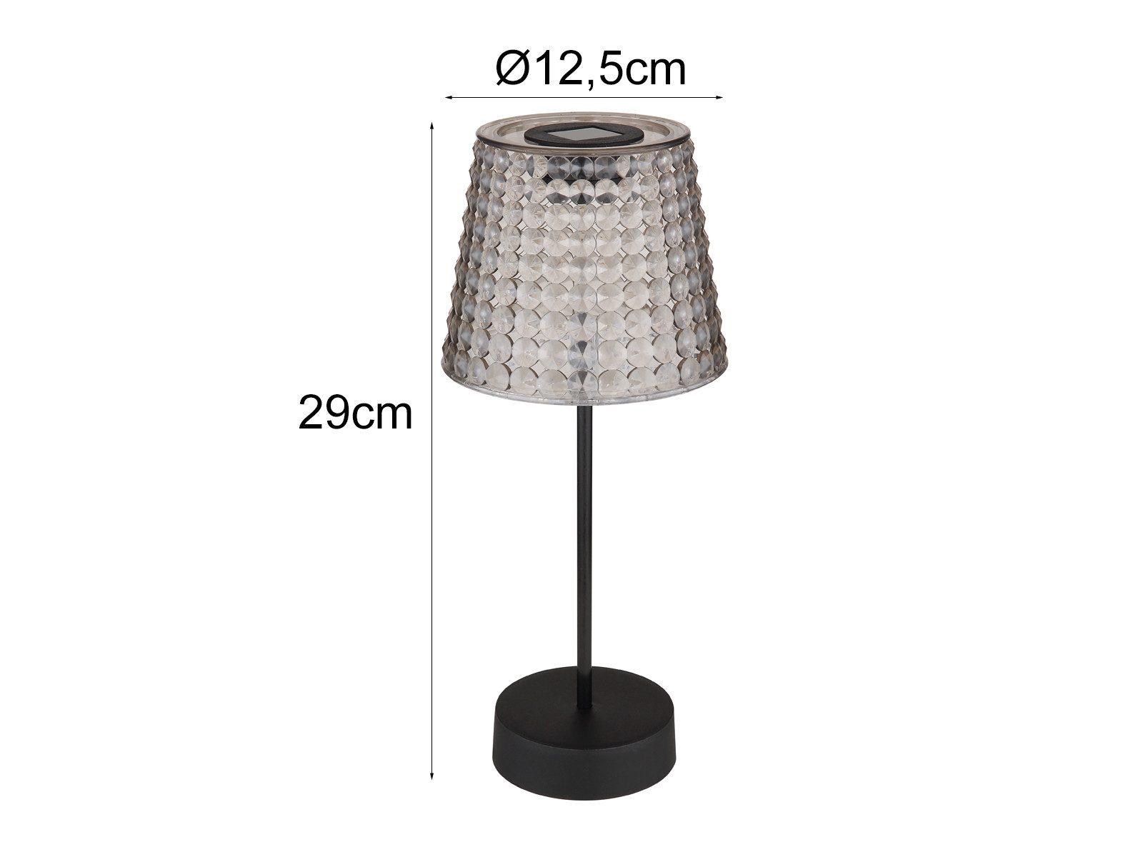 GLOBO LIGHTING LED Solarleuchte, LED fest integriert, warmweiß, 2 x 2er Set Tischlampen & Erdspieß-lampen Solar-licht Garten & Balkon
