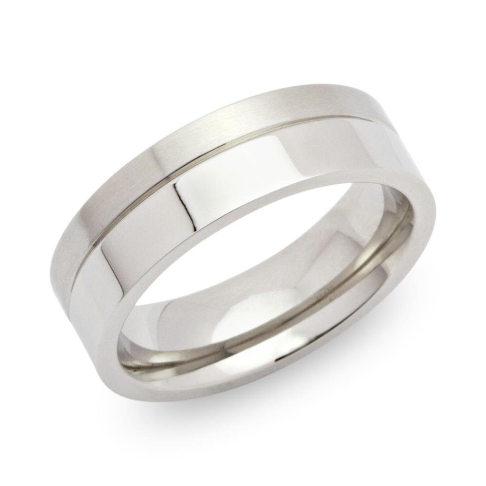 Unique Fingerring Teilpoliert in Silber 7mm Breite R9181 günstig online kaufen
