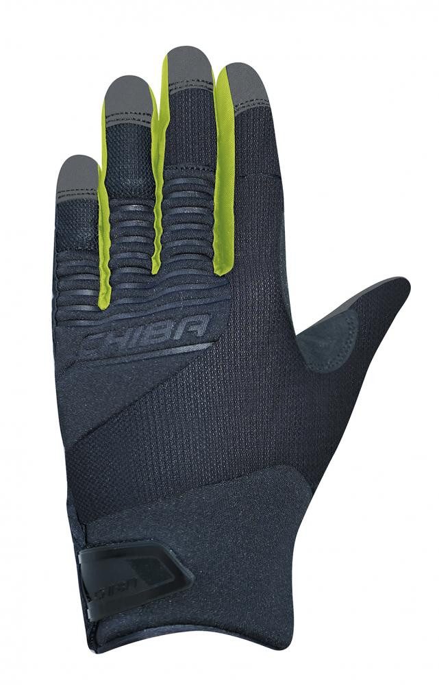 Fahrradhandschuhe CHIBA Blade - Radhandschuhe S schwarz/neongelb, atmungsaktiv mit Touch