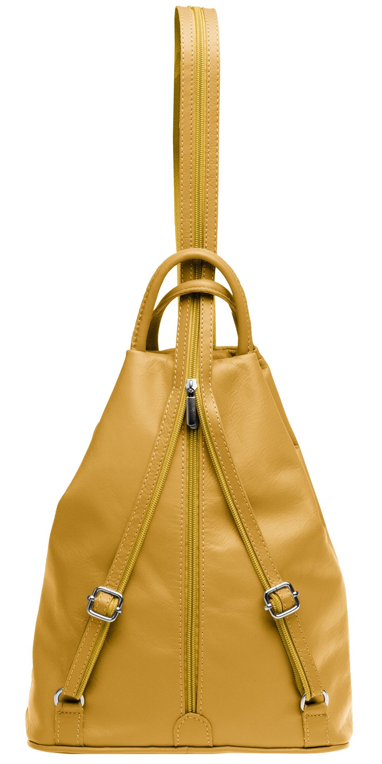 Caspar Cityrucksack 2in1 sportliche Leder Schultertasche - SIGNATURE LINE - günstig online kaufen