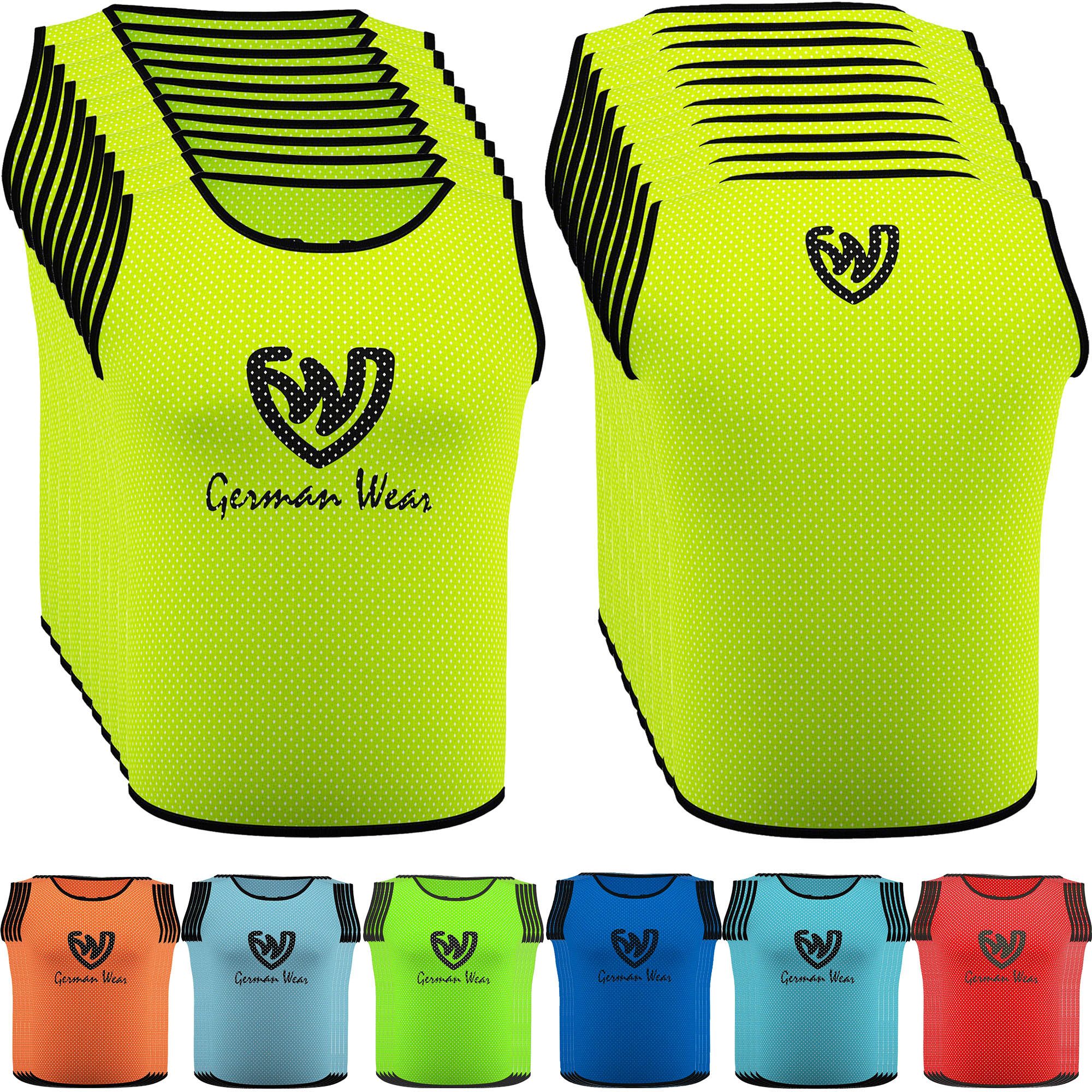 German Wear Trainingsleibchen GWLB01 10er Pack (Spar-Set, 10er Pack) 10x German Wear Fußball Leibchen Trainingsleibchen