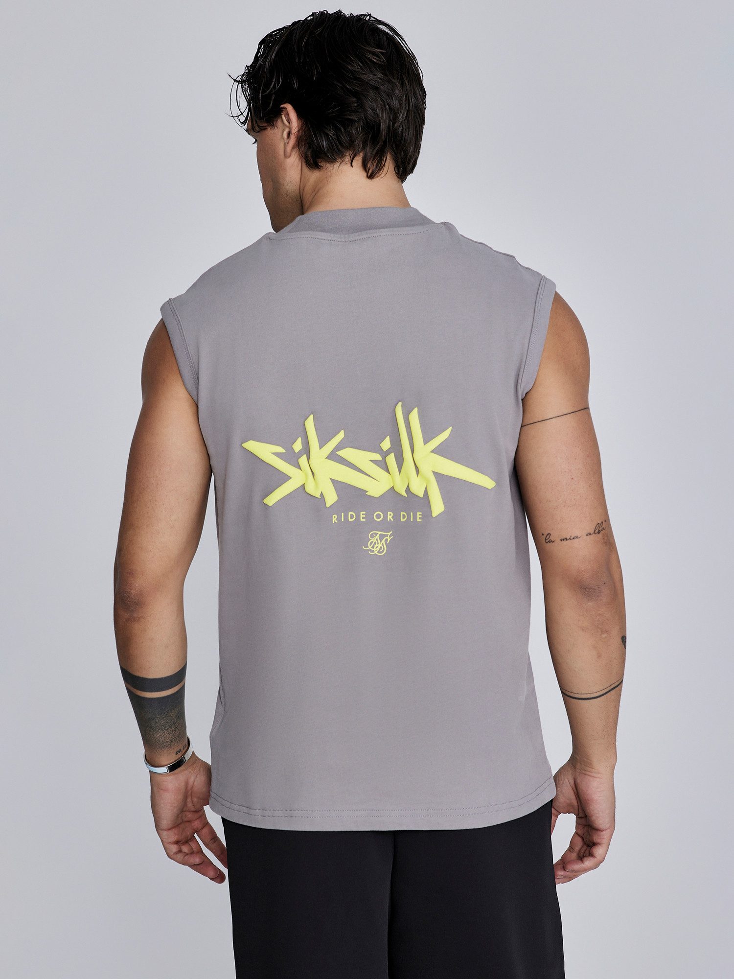 Siksilk Tanktop SikSilk Herren Grau Gelb günstig online kaufen