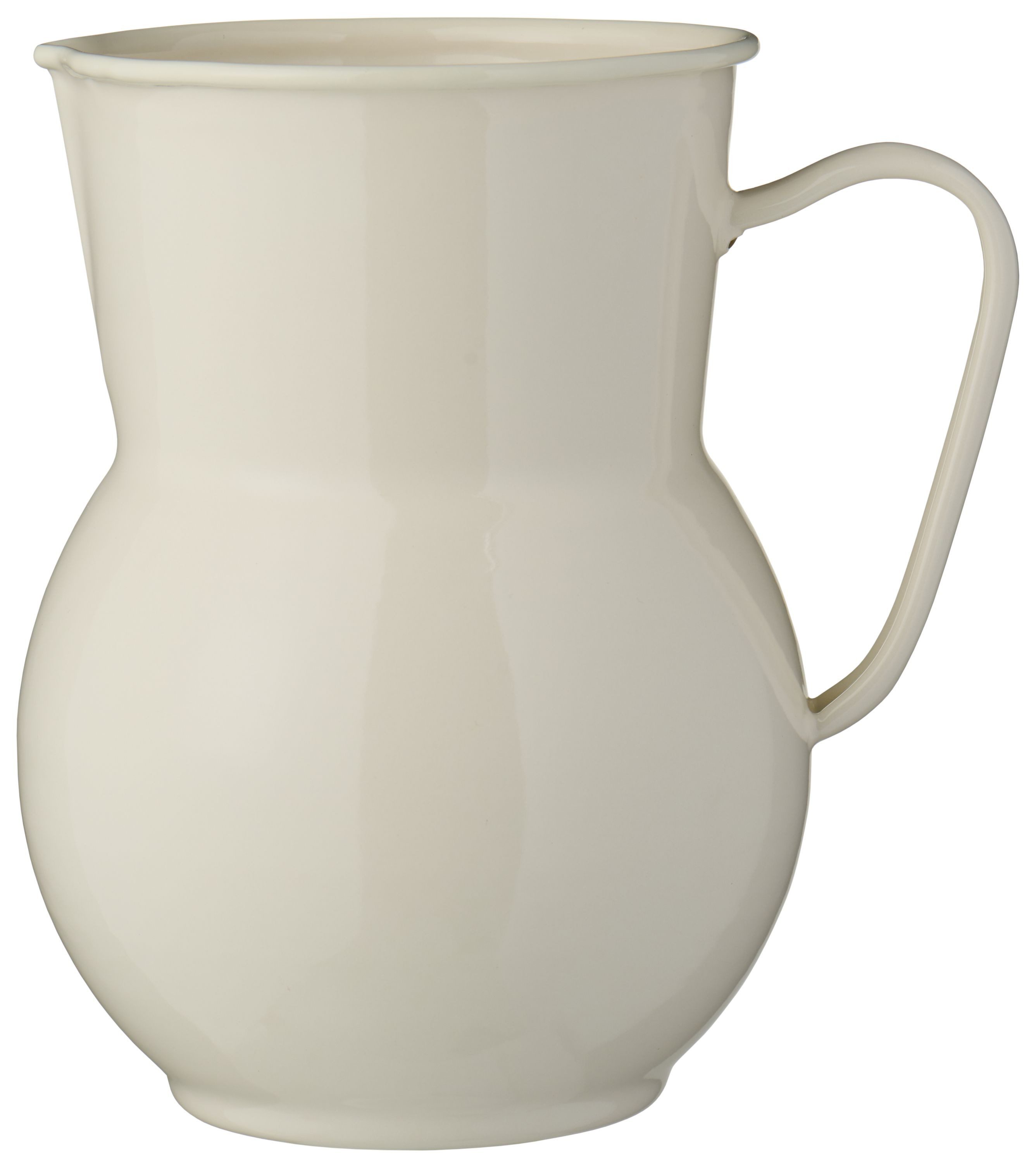 Ib Laursen Kanne Ib Laursen - Kanne Krug Wasserkrug Karaffe Vase 2 Liter Emaille Creme
