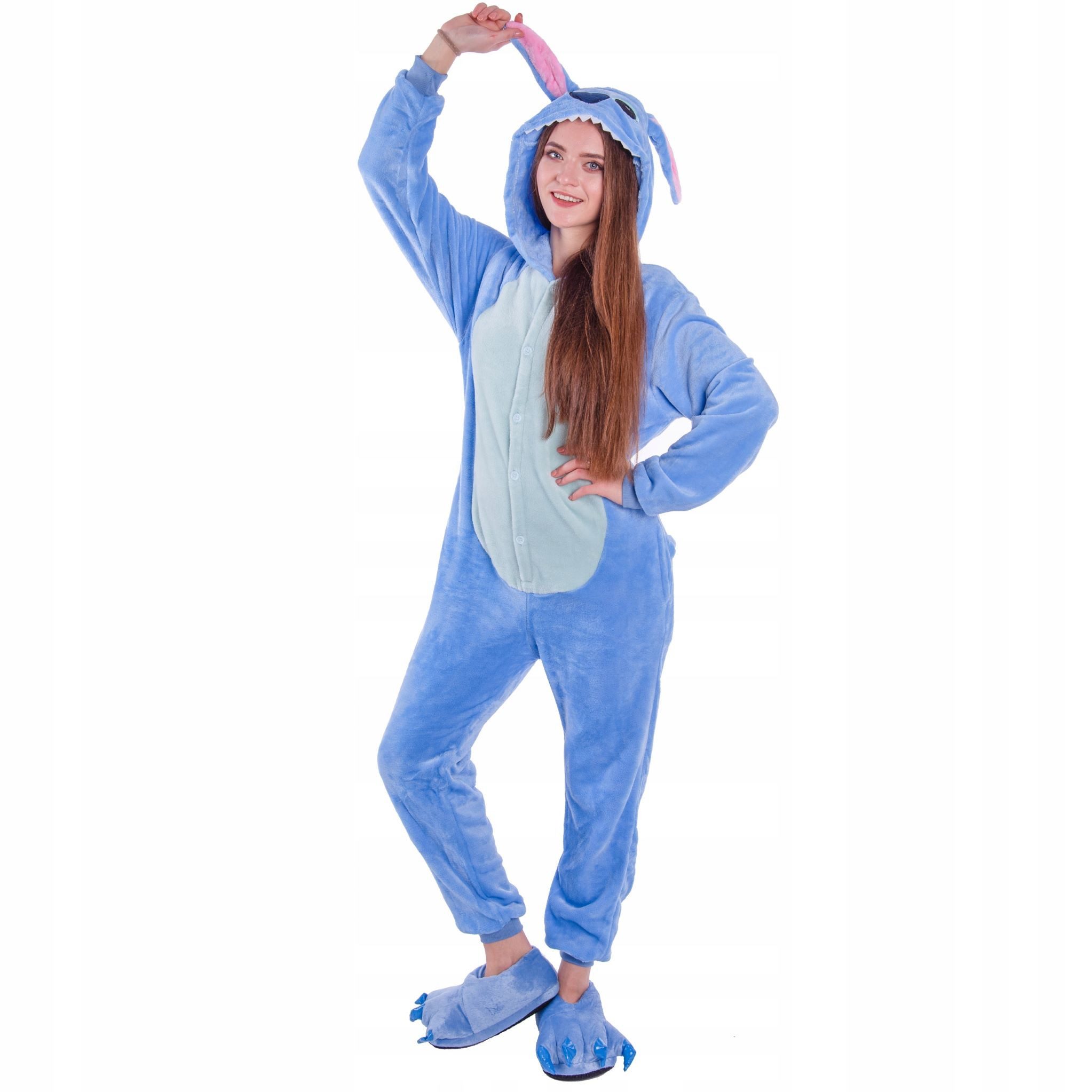 Festivalartikel Pyjama Stitch Kigurumi Pyjama XL 175-182 cm, Kuschelig & Bequem