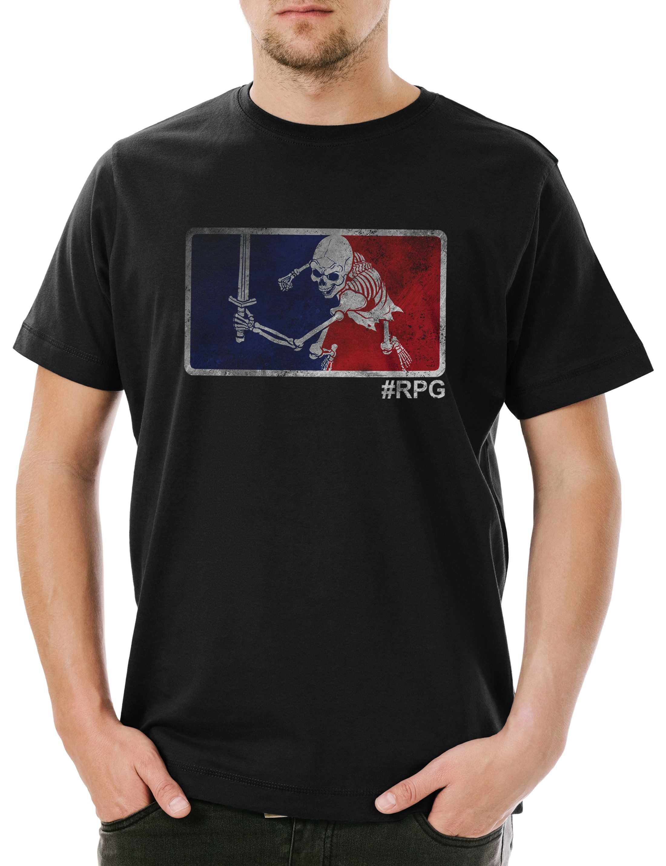 Print-Shirt #RPG Herren T-Shirt Gamer Dungeons Gaming Dices Würfel Dragons