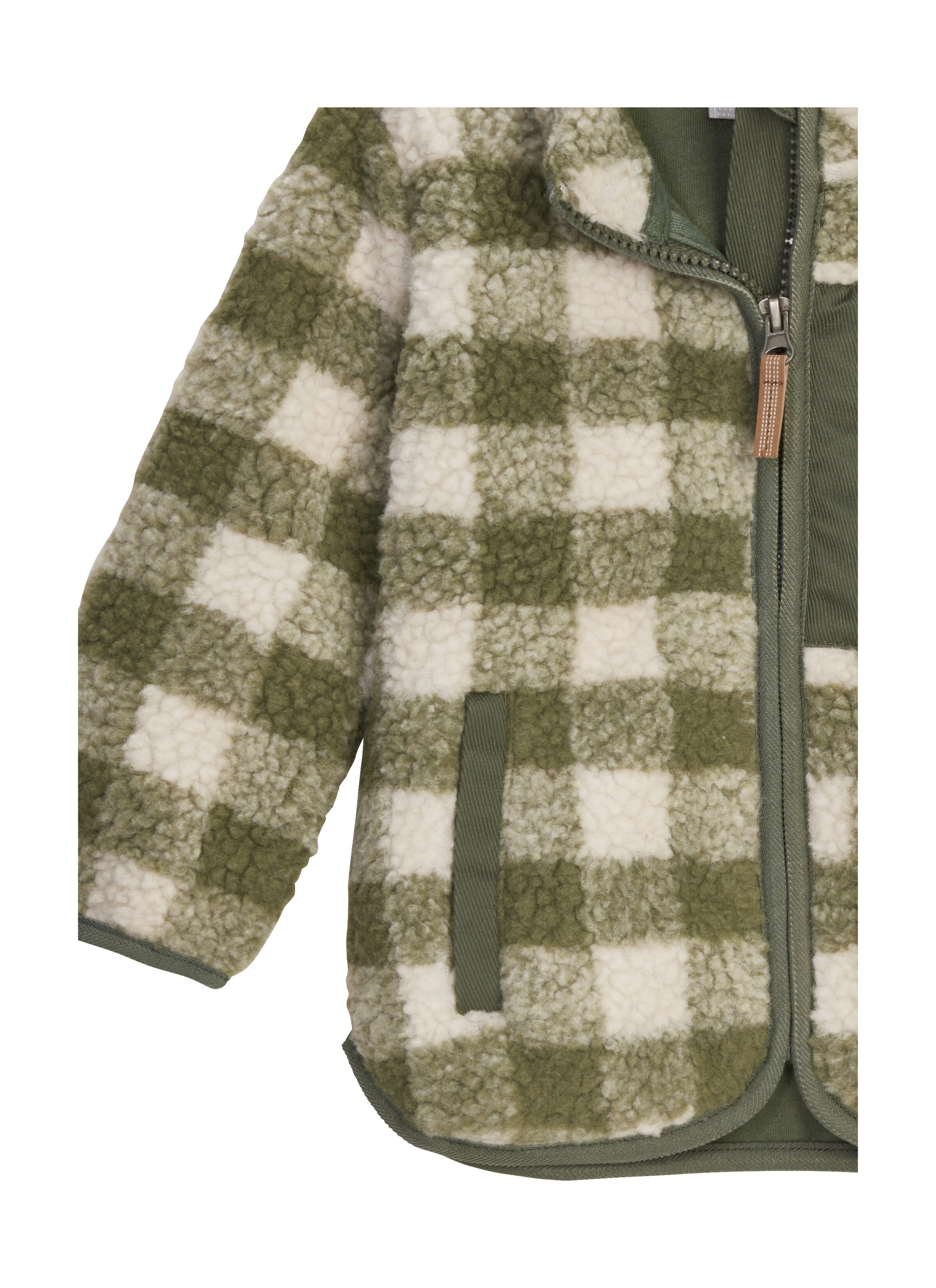 first instinct by killtec Fleecejacke FIOW 50 MNS FLC JCKT Sherpa Fleecejacke mit Karomuster, Kinnschutz und Namensetikett – Bild 4 von 5