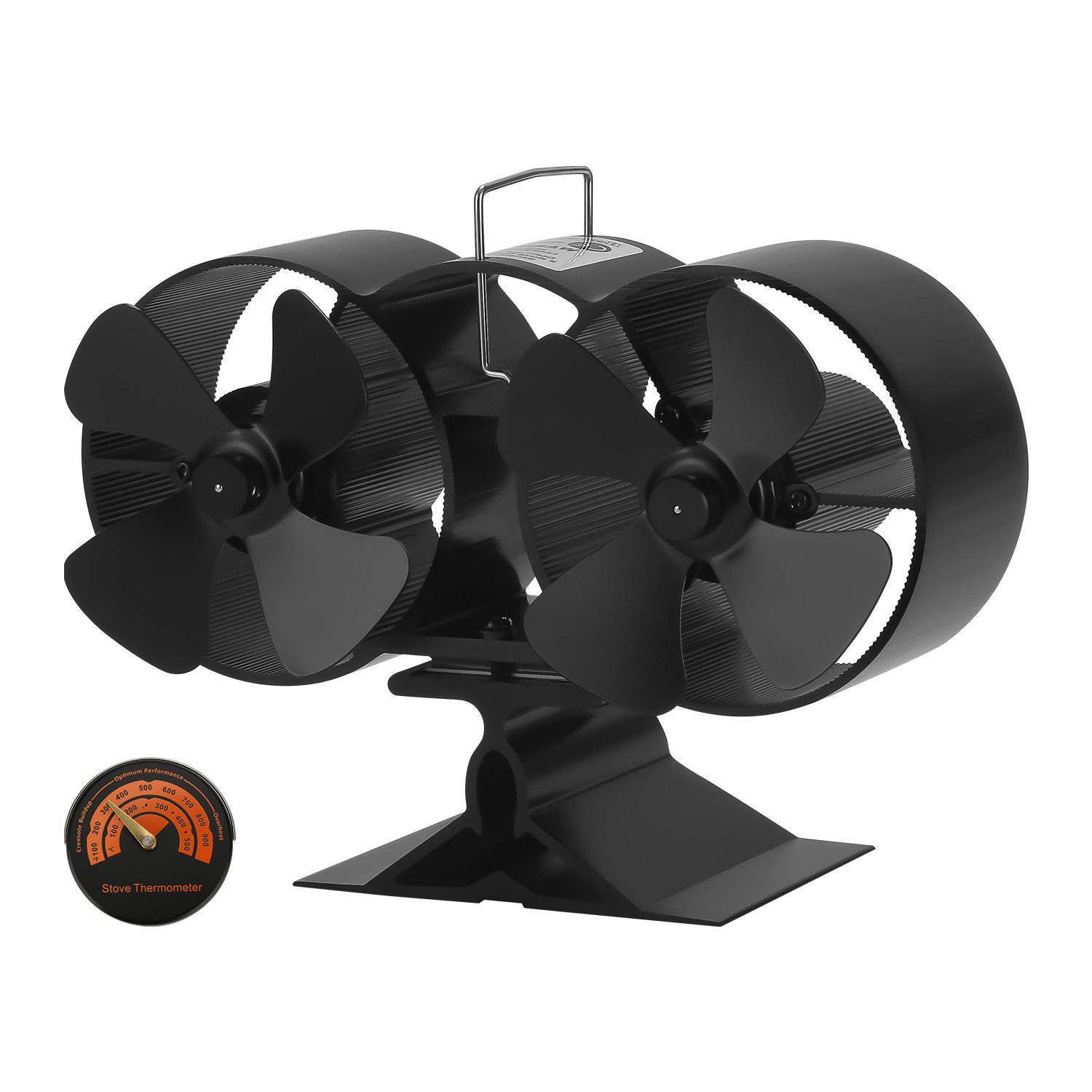 Clanmacy Kaminventilator Kaminventilator Ofenventilator 8 Blatt Ventilator günstig online kaufen