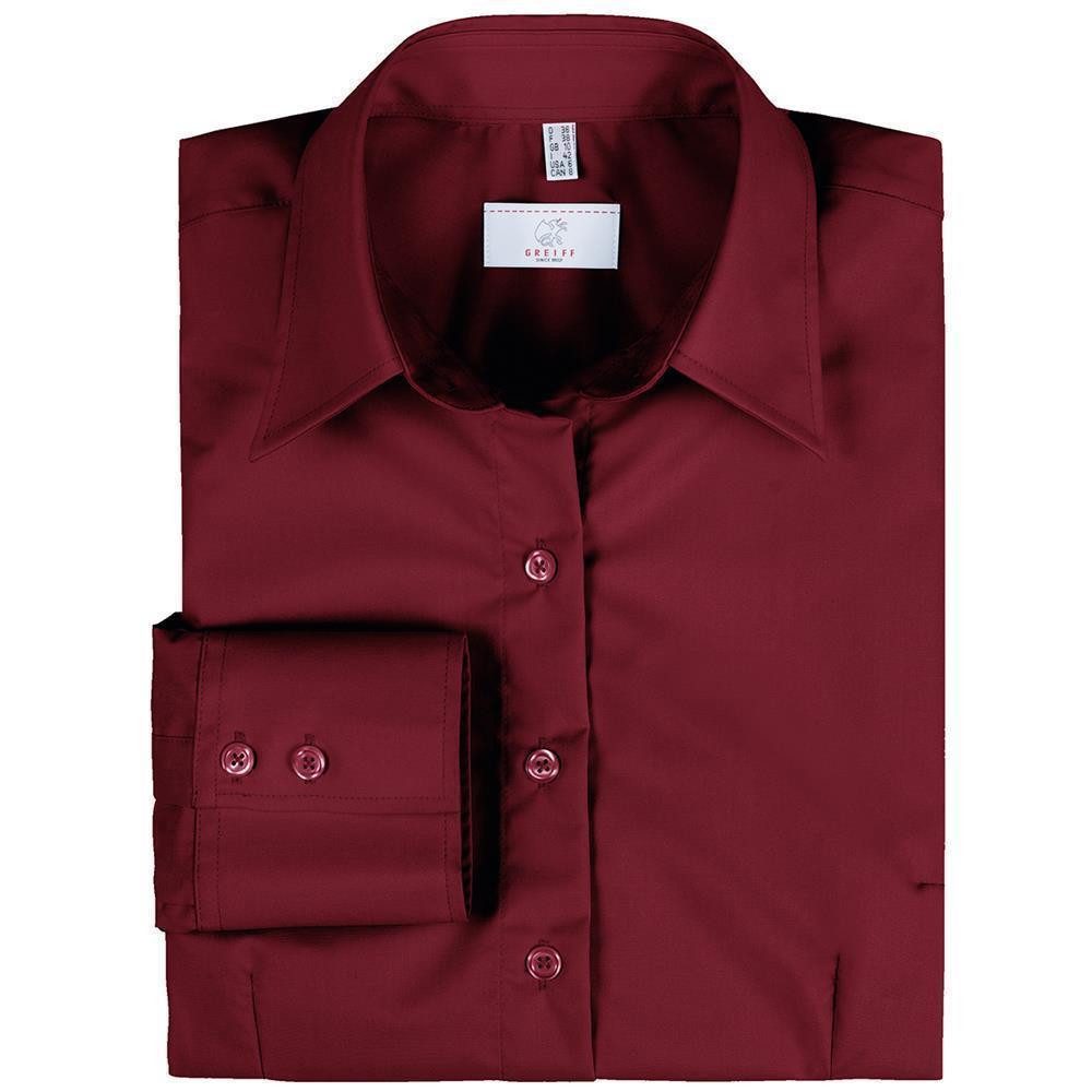 GREIFF Langarmbluse Greiff Corporate Bluse Damen BASIC Regular-Fit Bordeaux günstig online kaufen