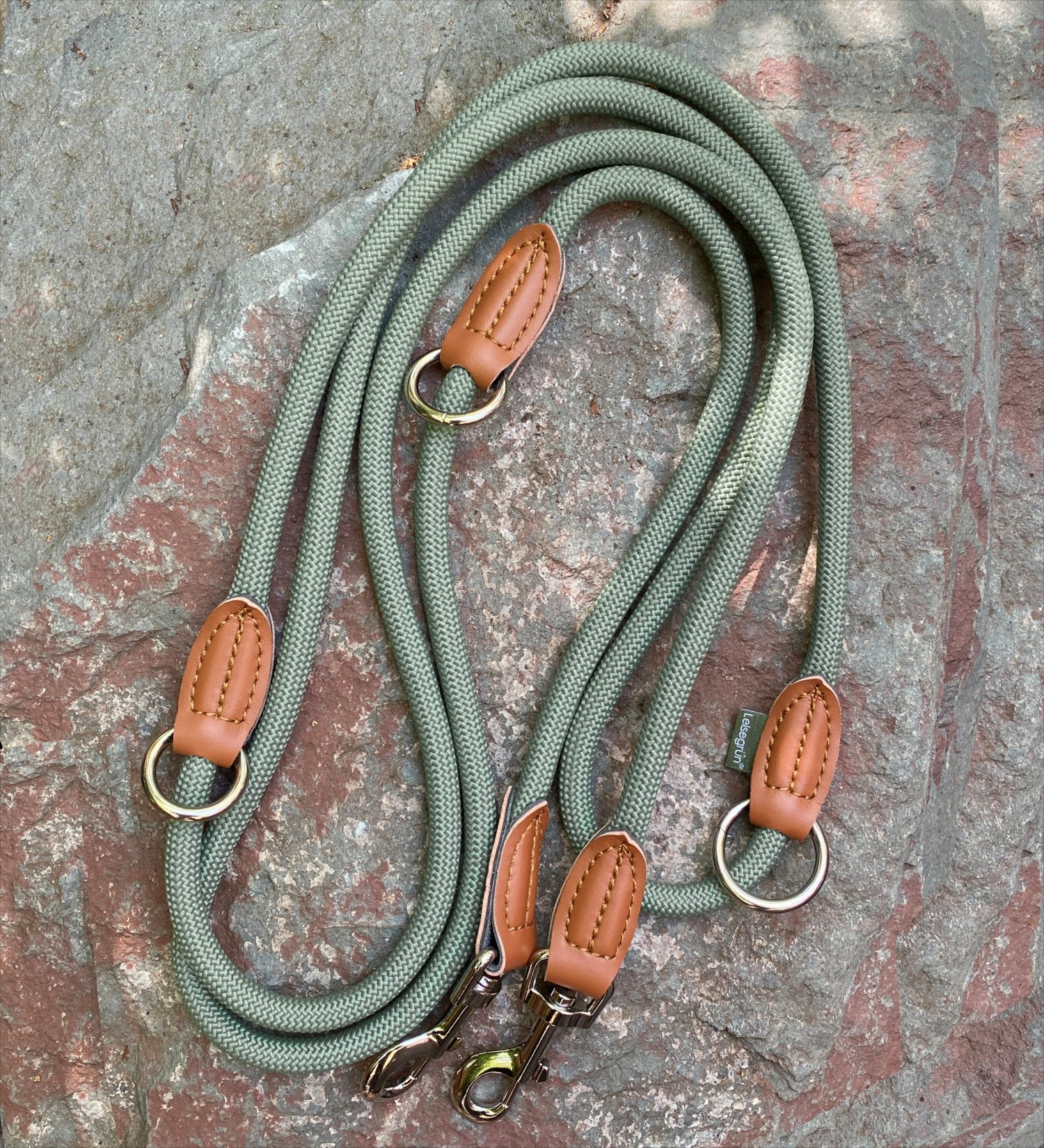Leisegrün Hundeleine Hundeleine für kleine Hunde, 4-fach verstellbar mit 2 Karabiner, 3 m, Nylon