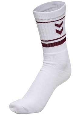 hummel Socken 6-er Set Sport Freizeit Basic Socken mit Logo (6-Paar, casual) 5784 in Weiß-Rot