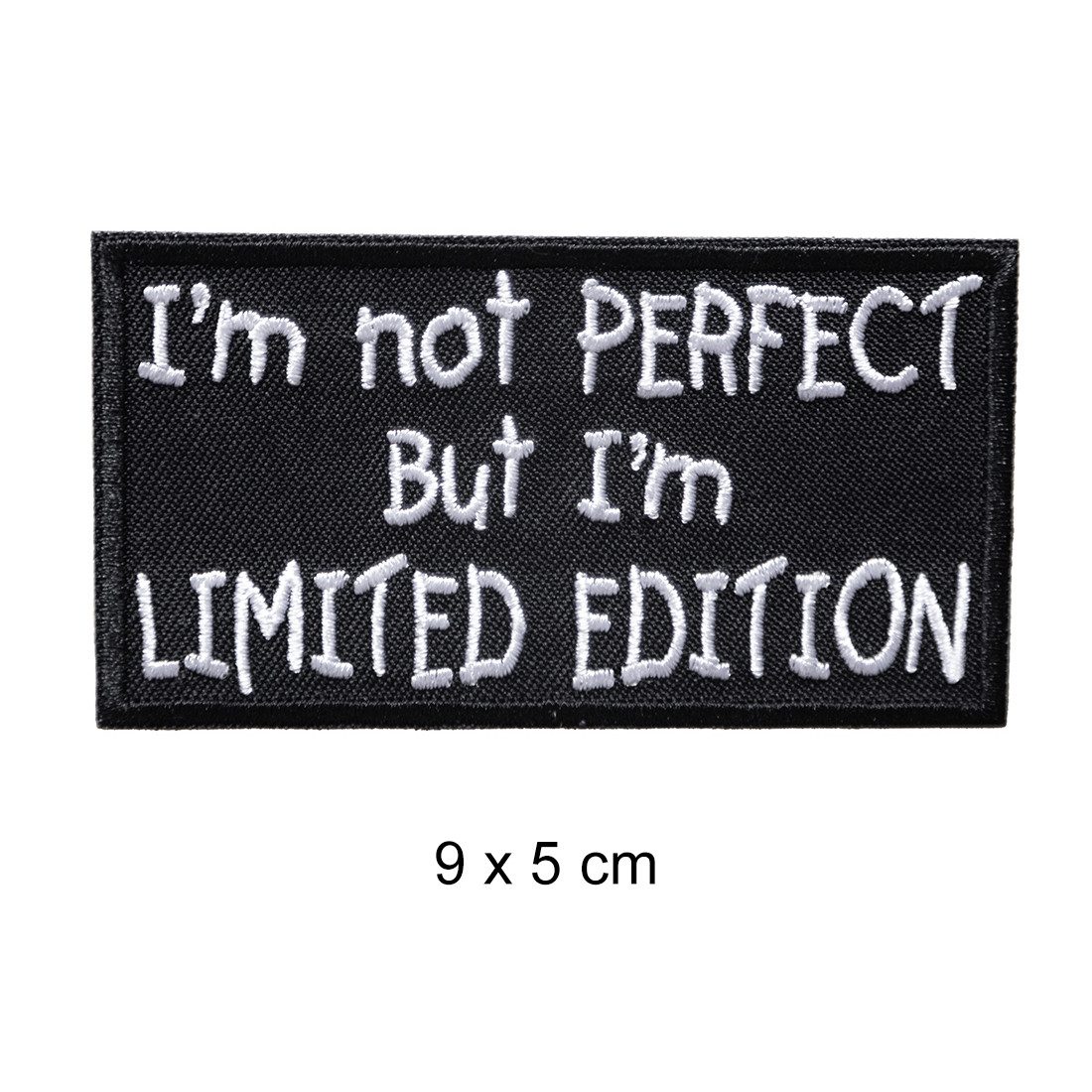 Catch the Patch Aufnäher Bügelbild, Aufbügler, Applikationen, Patches, Flicken, zum aufbügeln, Polyester, Biker Zitat Spruch I´m not perfect but I´m Limited Edition - Größe: