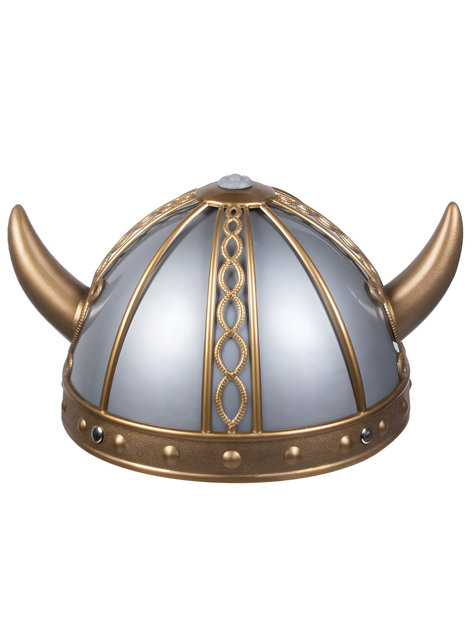 Boland Kostüm Wikingerhelm, Gehörnter Kriegerhelm für Kinder, ca. 19 cm hoch