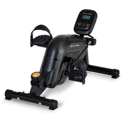 SportPlus Heimtrainer SP-HT-0100-B-iE, Mini-Heimtrainer für Zuhause, kleiner Beintrainer, Trainingscomputer