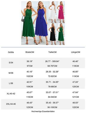 B.X Bustierkleid Damen Ärmelloses kleid, Sommer bequem, elegant, mittellang Damenkleid Langes, einfarbig, modisch, lässig