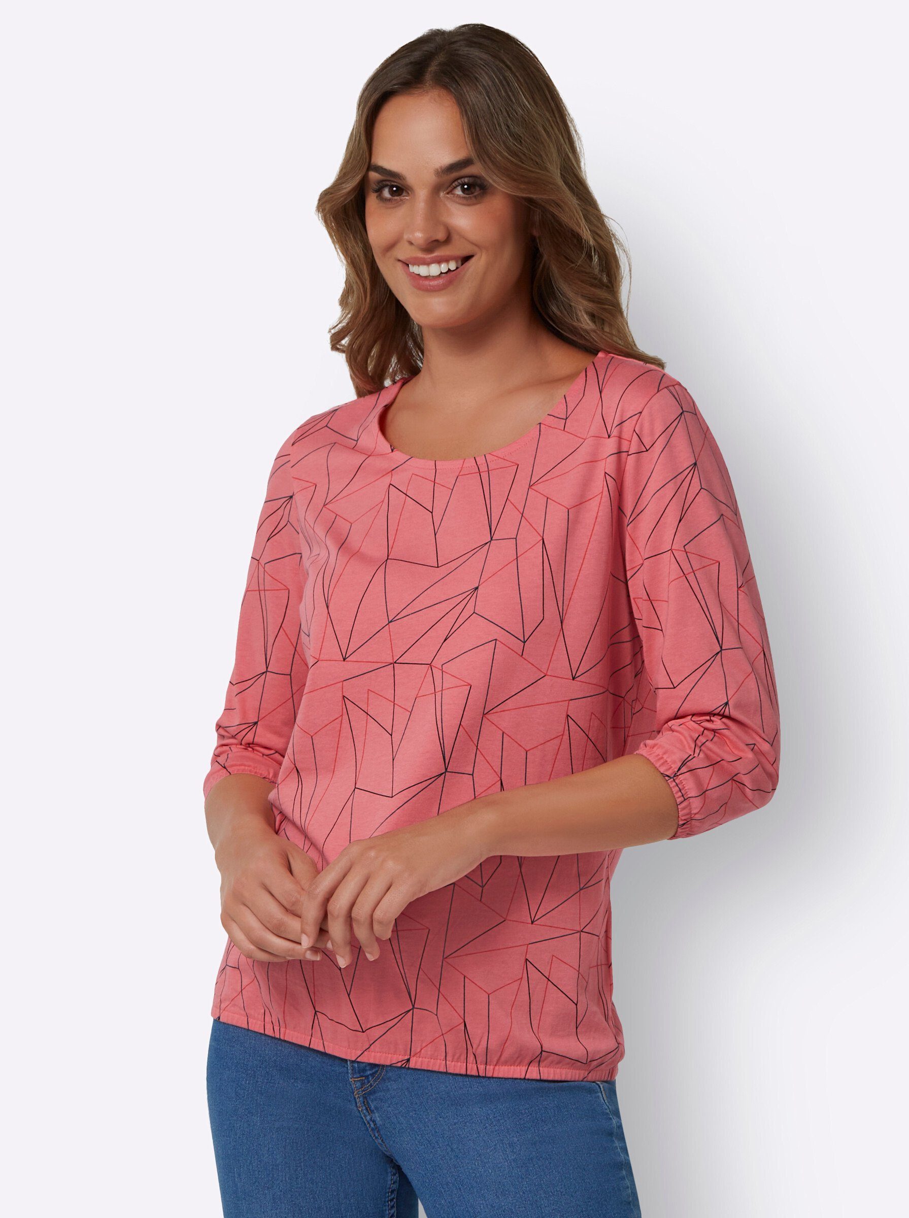 Sieh an! flamingo-hummer-bedruckt T-Shirt