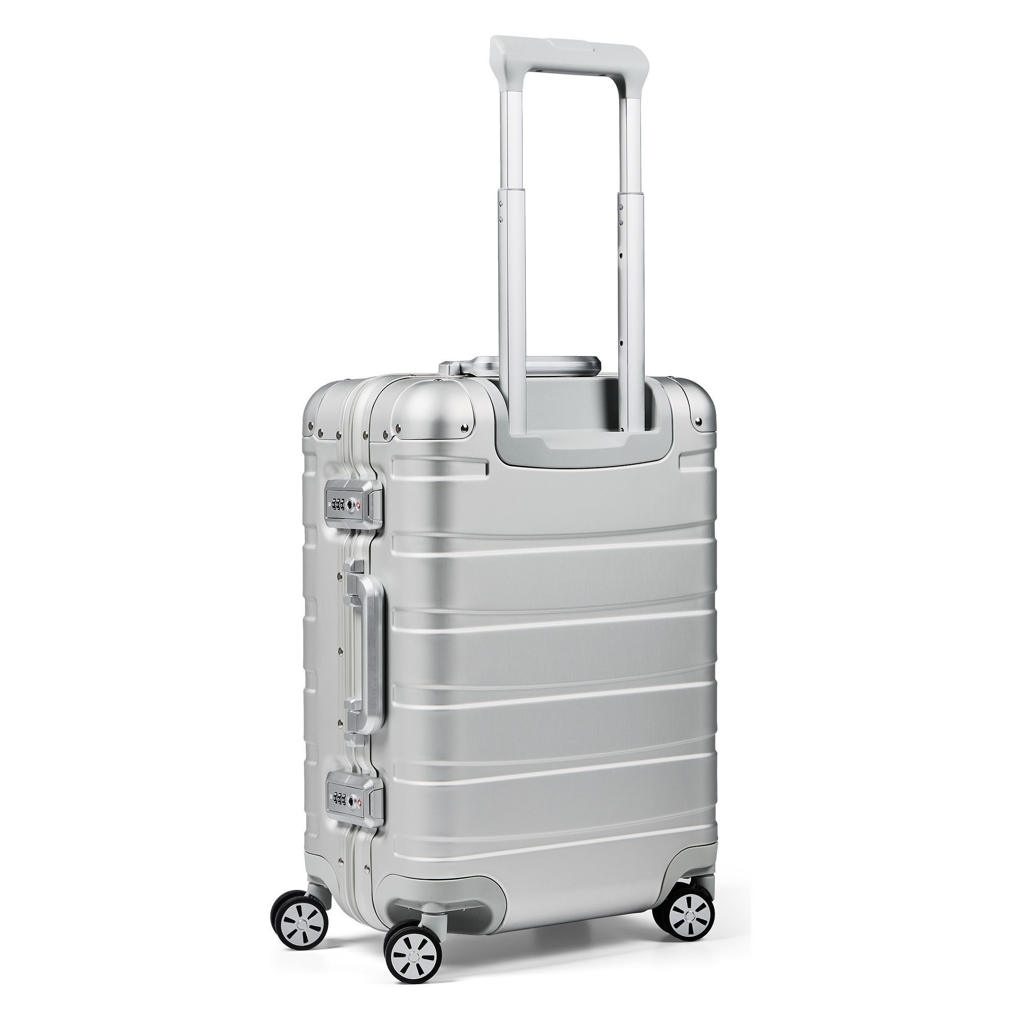 Redolz Handgepäck-Trolley Pro Aluminium, 4 Rollen, Aluminium