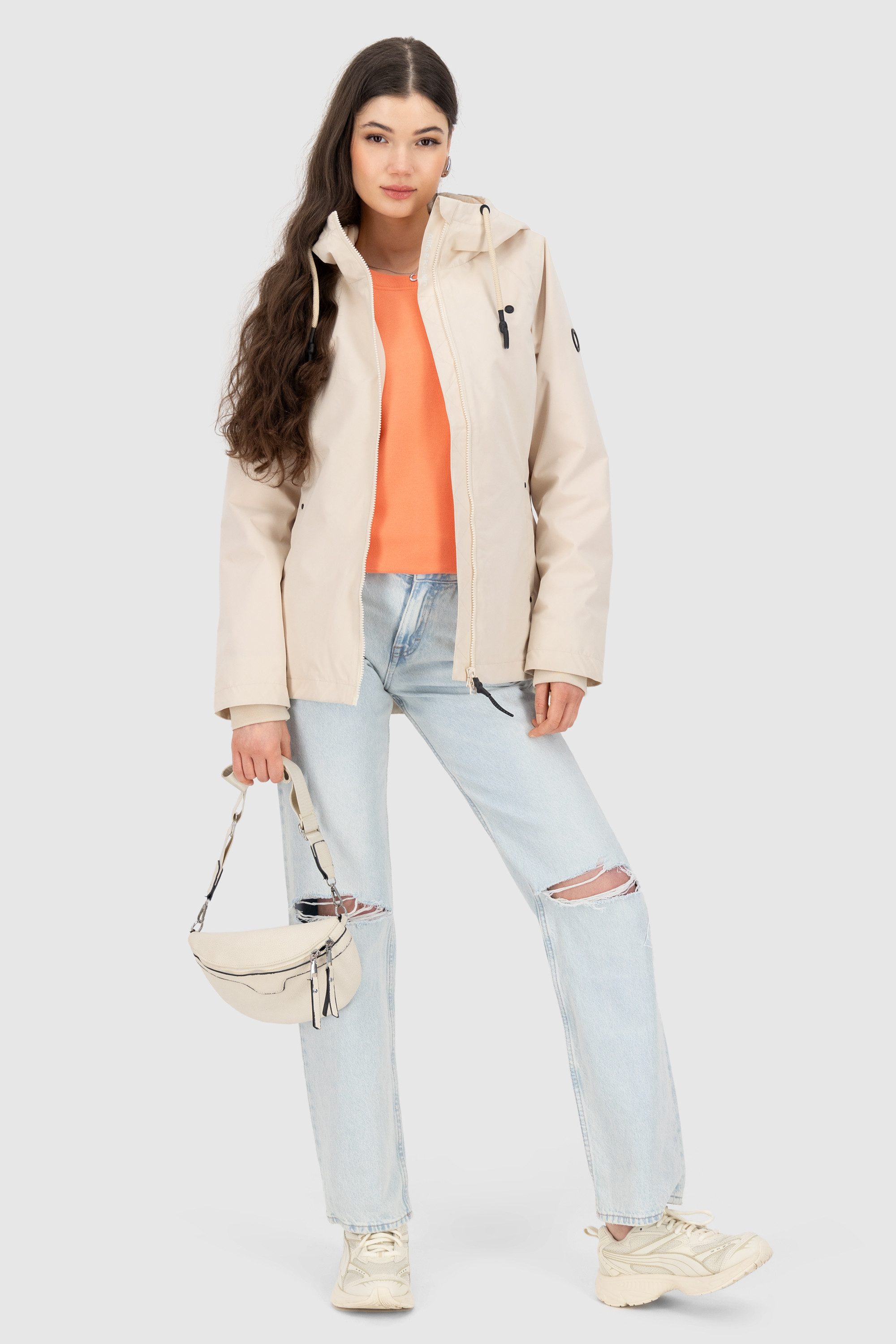 Alife & Kickin Outdoorjacke LilouAKA leichte, taillierte Übergangsjacke mit verstellbarer Kapuze