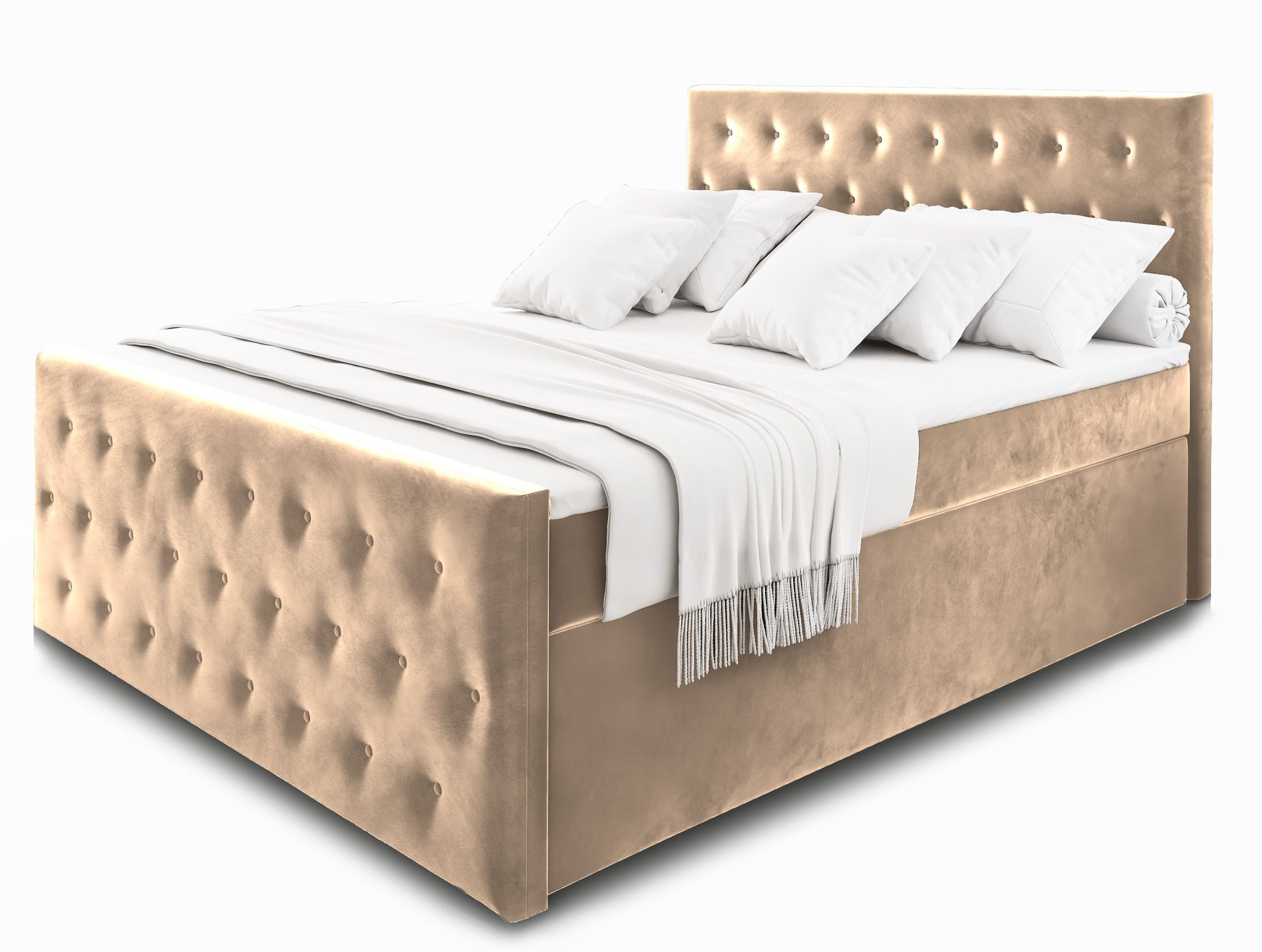 Masseno Boxbett FONDI 140x200 cm mit Bonell Matratze und Topper günstig online kaufen